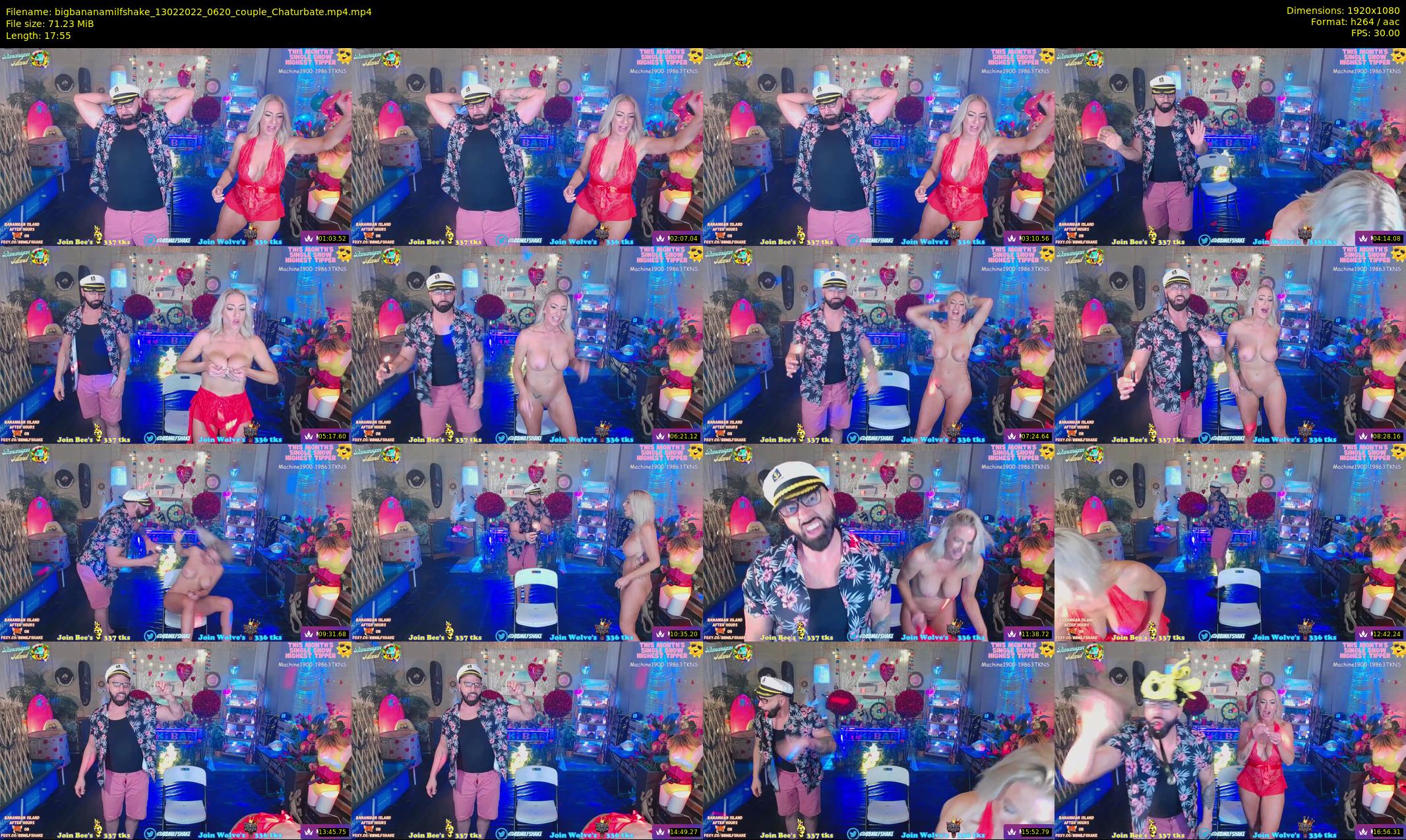 bigbananamilfshake — 18 minute Chaturbate couple cam show recording, 1080p, Feb 13, 2022