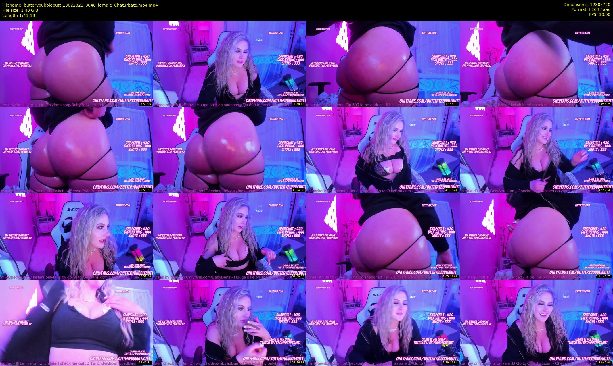 butterybubblebutt — 102 minute Chaturbate couple cam show recording, 720p, Feb 13, 2022