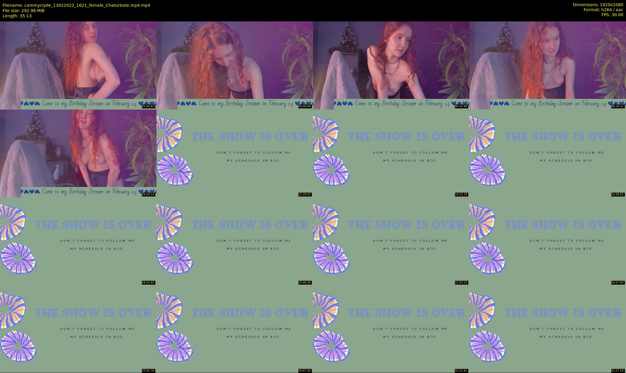 cammyclyde — 36 minute Chaturbate female cam show recording, 1080p, Feb 13, 2022