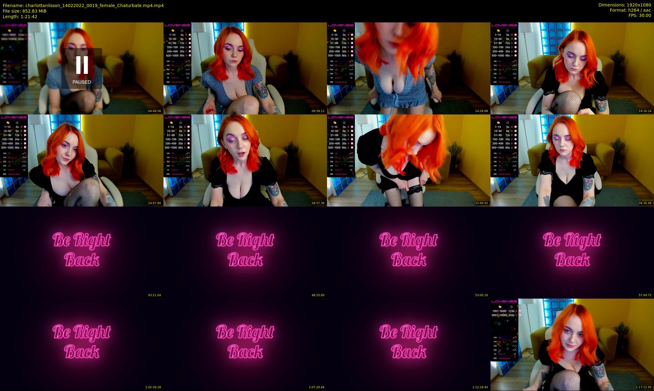 charlottanilsson — 82 minute Chaturbate female cam show recording, 1080p, Feb 14, 2022