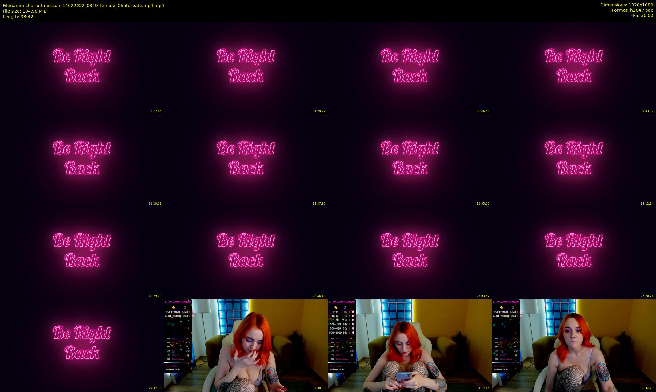 charlottanilsson — 39 minute Chaturbate female cam show recording, 1080p, Feb 14, 2022