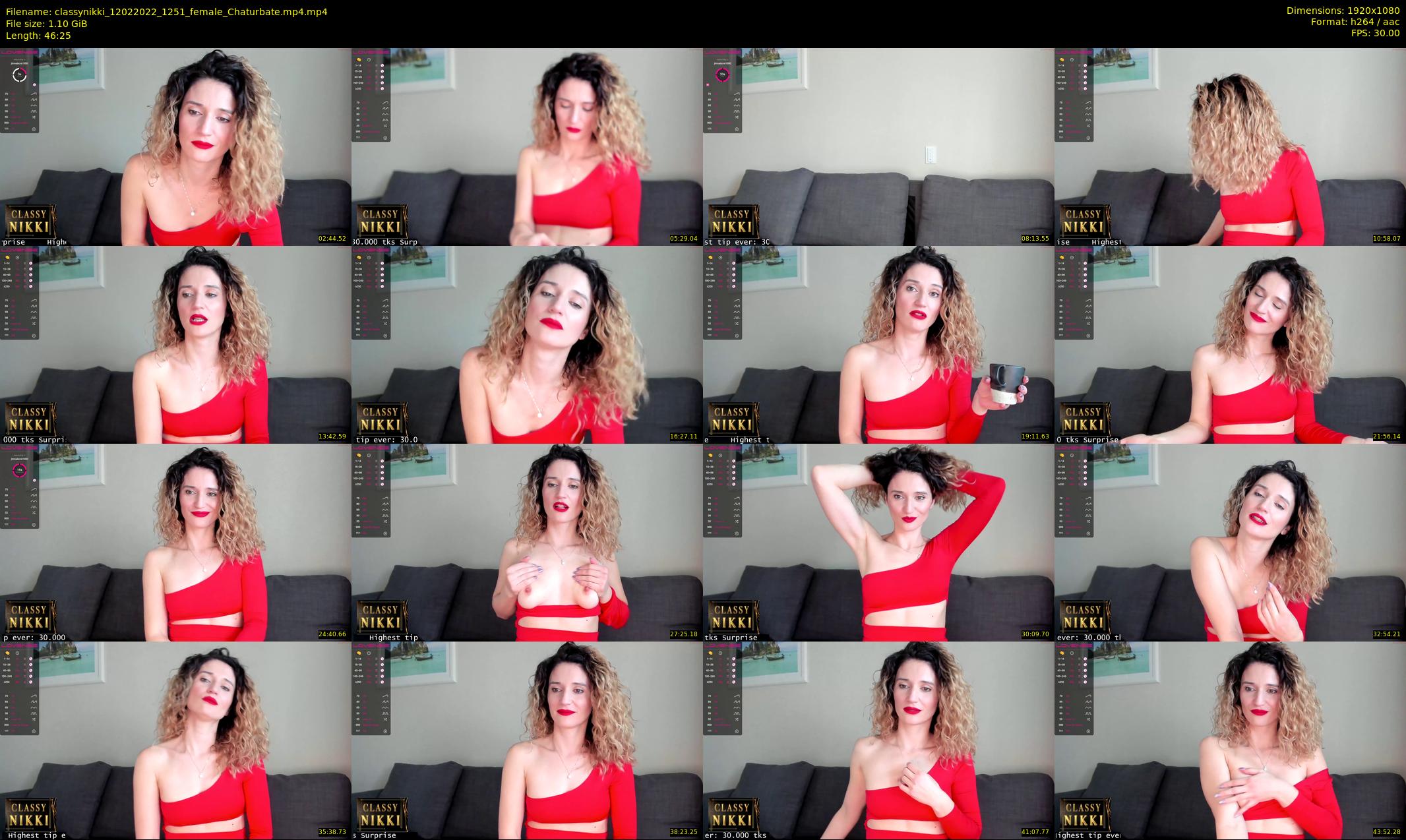 classynikki — 47 minute Chaturbate female cam show recording, 1080p, Feb 12, 2022