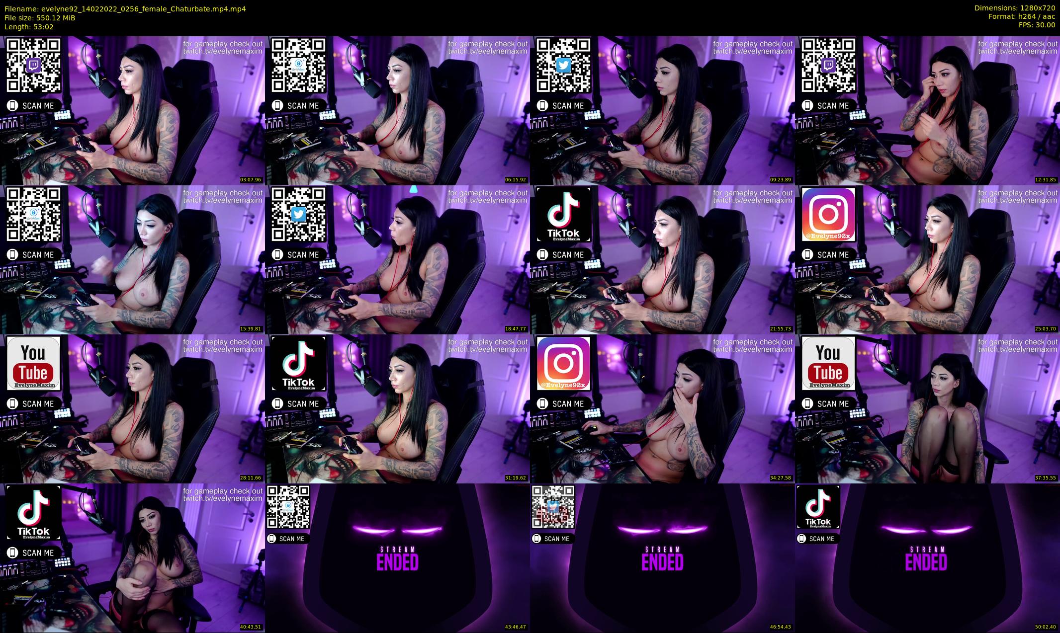 evelyne92 — 54 minute Chaturbate female cam show recording, 720p, Feb 14, 2022