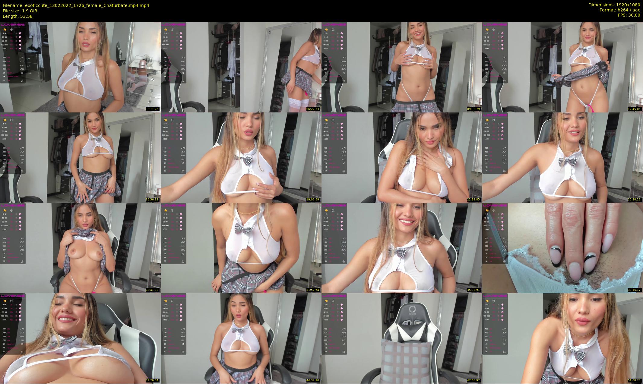exoticcute — 54 minute Chaturbate female cam show recording, 1080p, Feb 13, 2022
