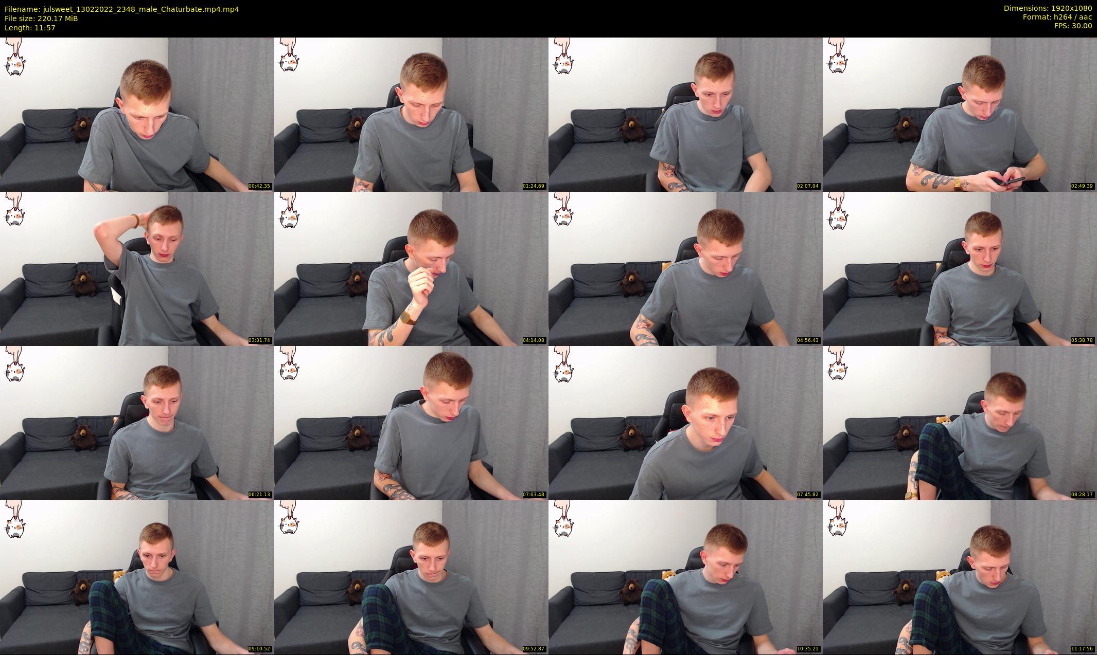julsweet — 12 minute Chaturbate male cam show recording, 1080p, Feb 13, 2022