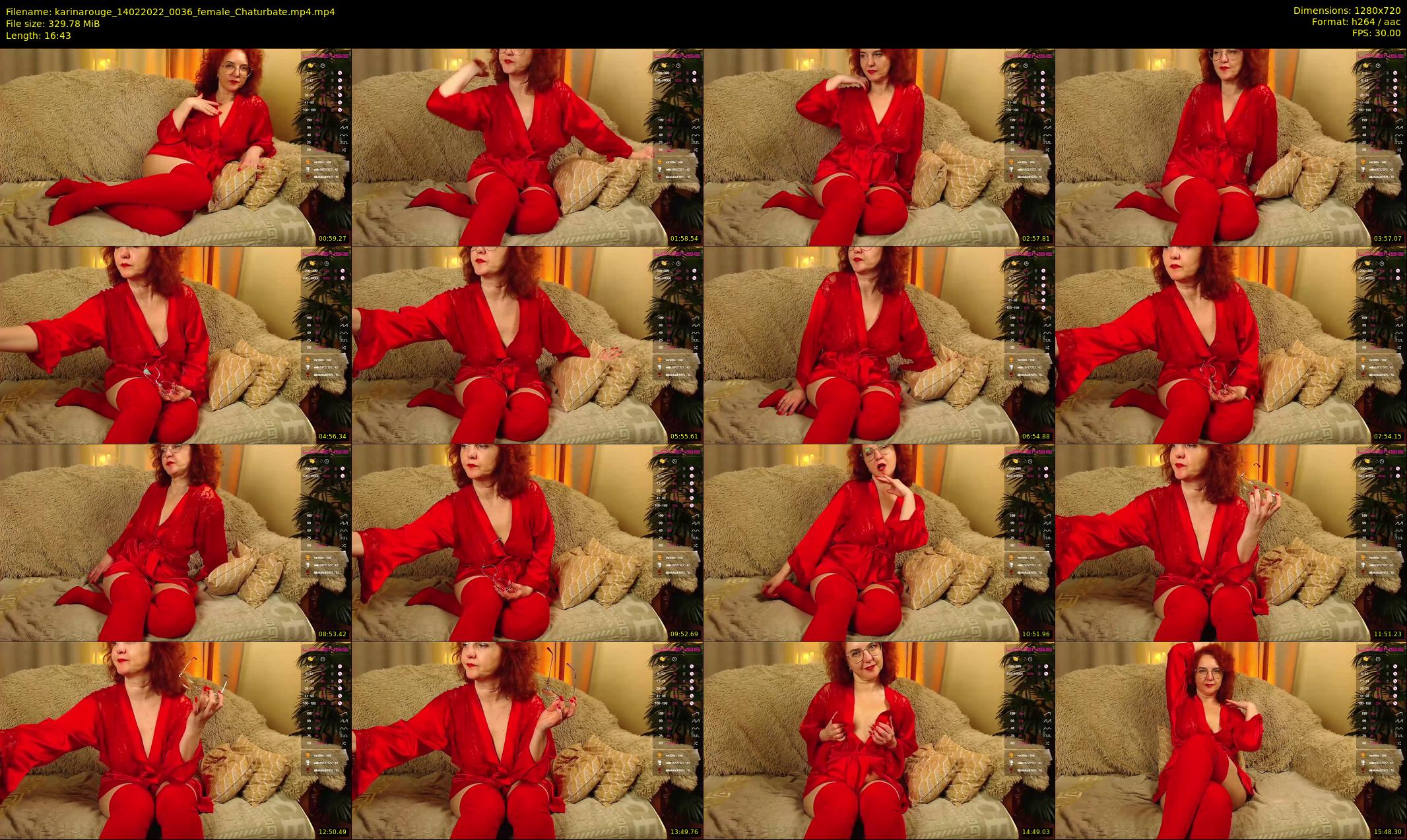 karinarouge — 17 minute Chaturbate female cam show recording, 720p, Feb 14, 2022