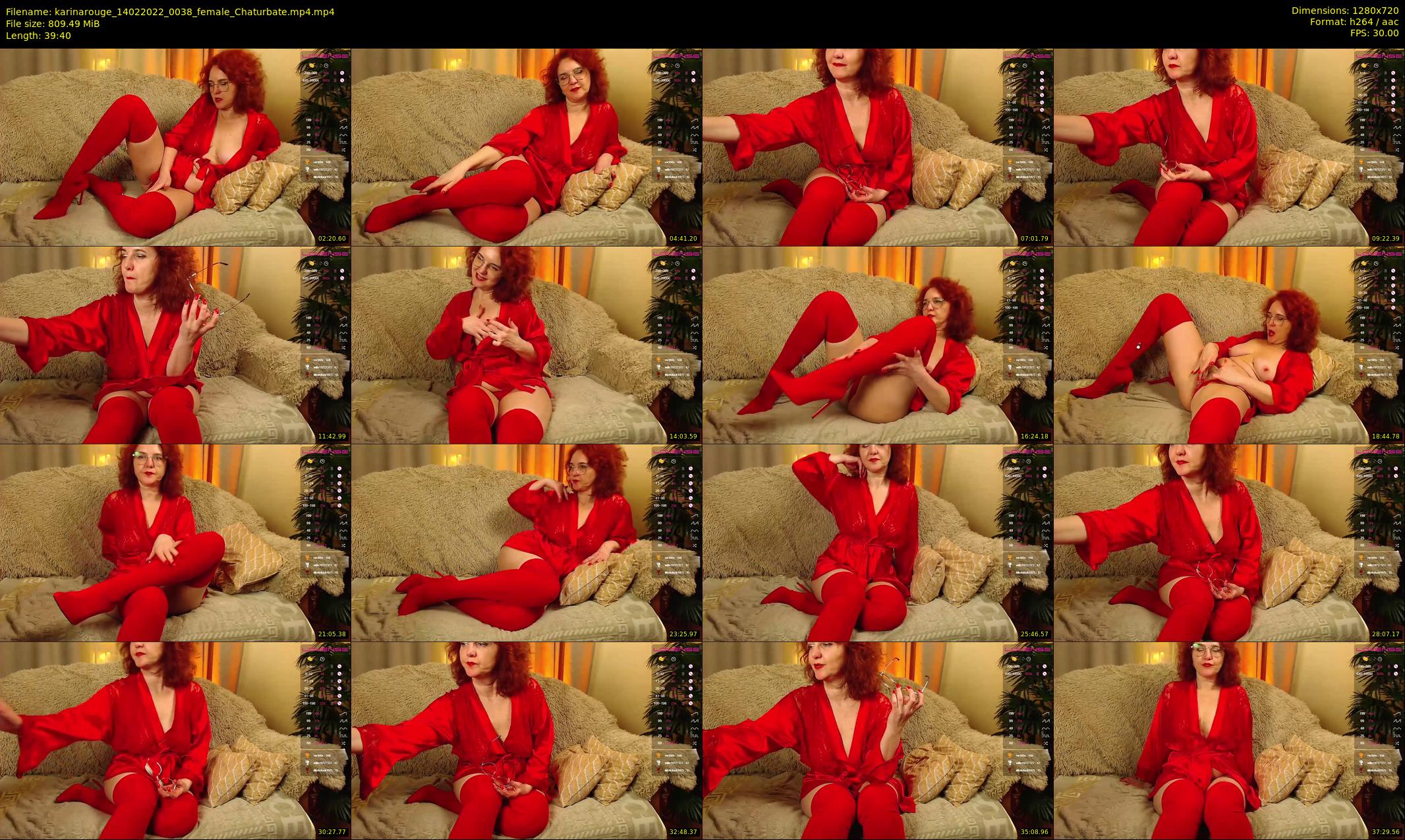 karinarouge — 40 minute Chaturbate female cam show recording, 720p, Feb 14, 2022
