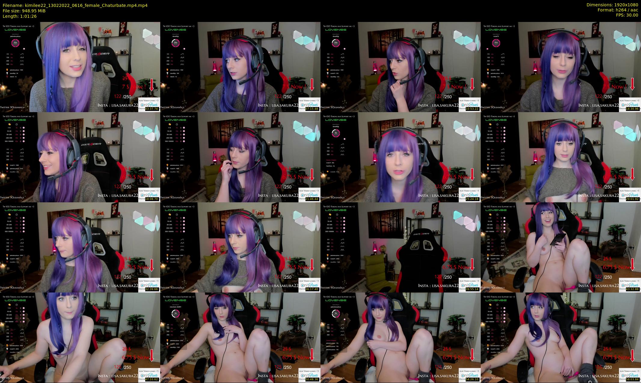 kimilee22 — 62 minute Chaturbate female cam show recording, 1080p, Feb 13, 2022