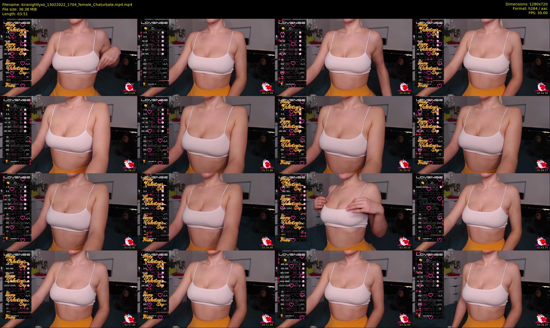 kiranightlyxo — 4 minute Chaturbate female cam show recording, 720p, Feb 13, 2022