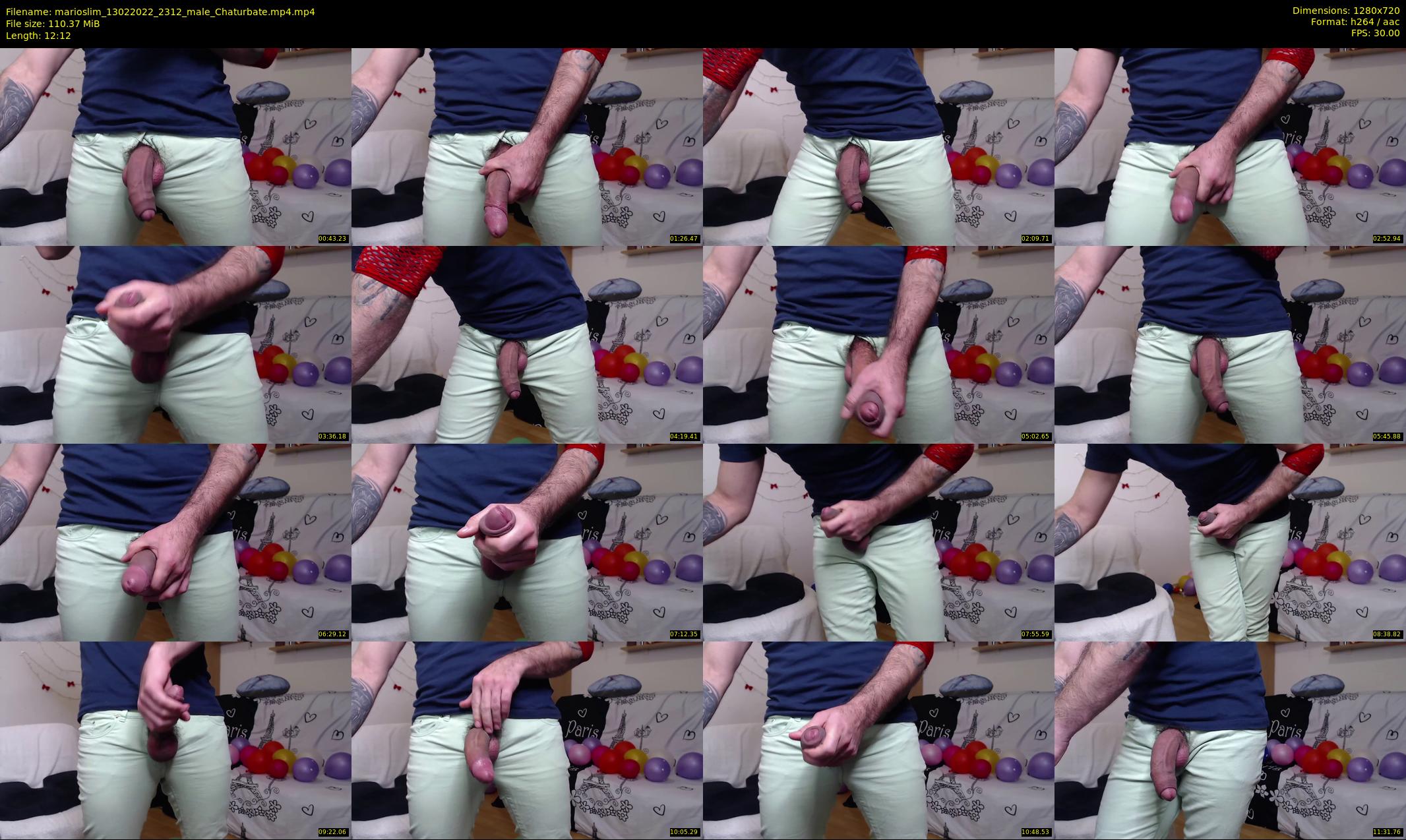 marioslim — 13 minute Chaturbate male cam show recording, 720p, Feb 13, 2022