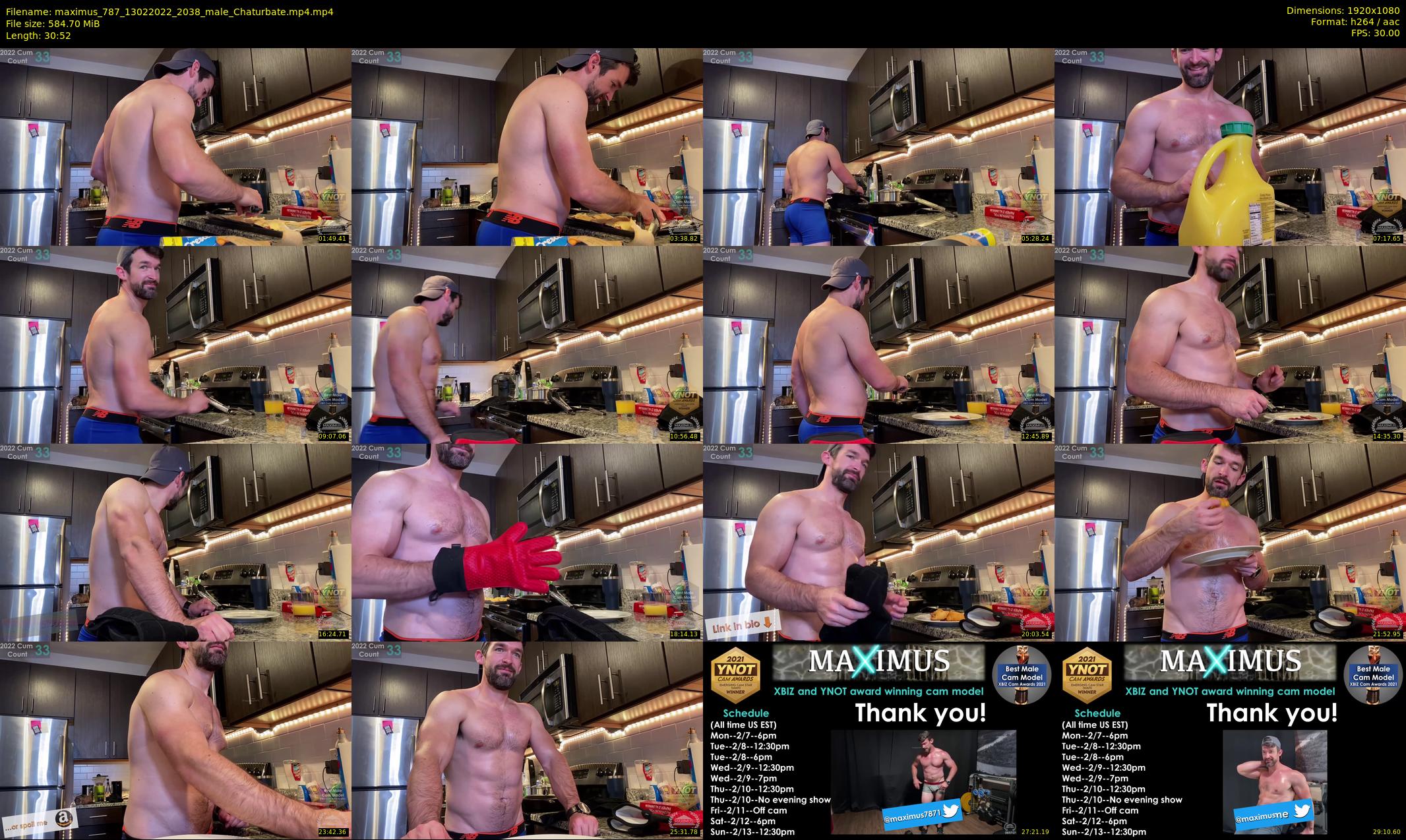 maximus_787 — 31 minute Chaturbate male cam show recording, 1080p, Feb 13, 2022