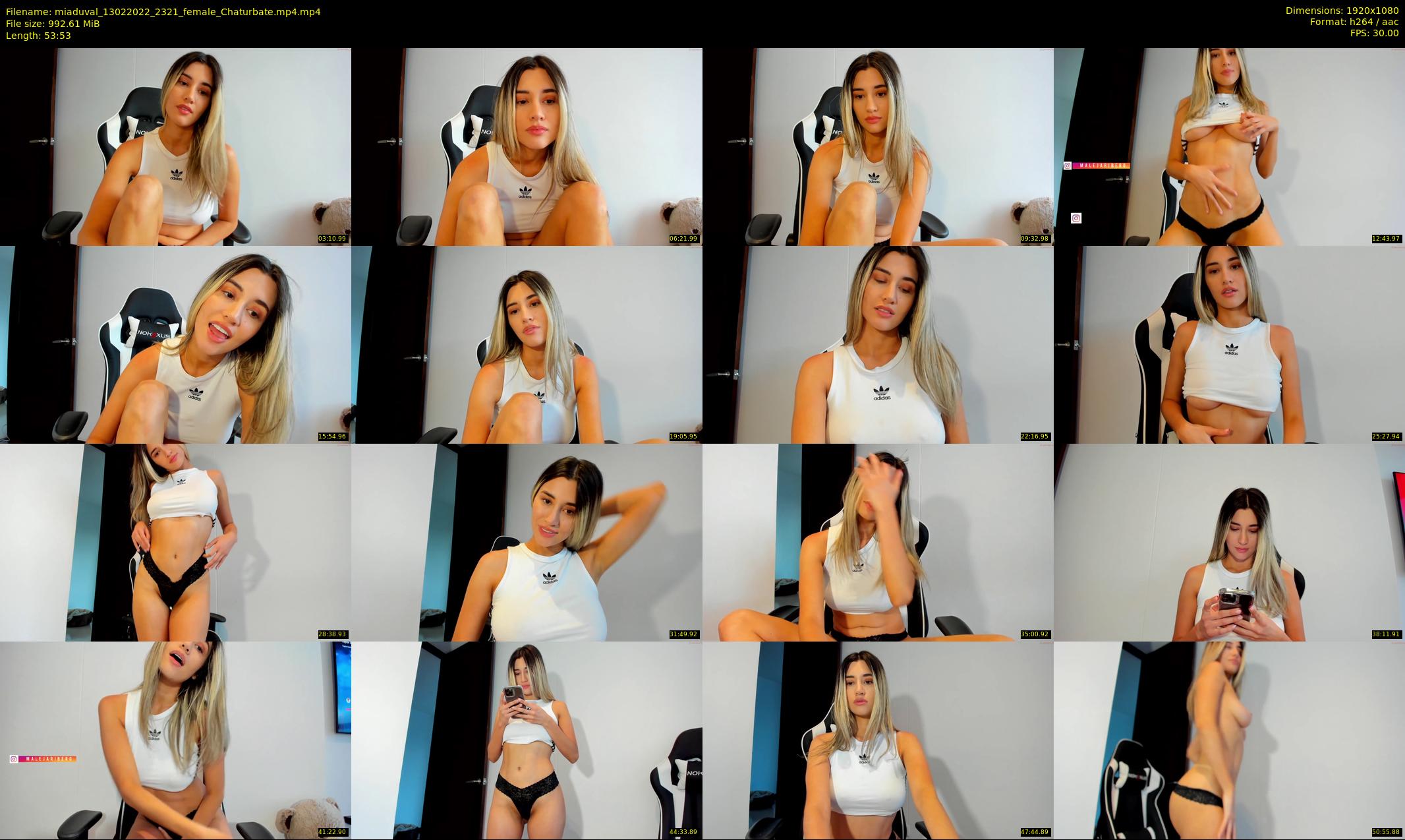 miaduval — 54 minute Chaturbate female cam show recording, 1080p, Feb 13, 2022