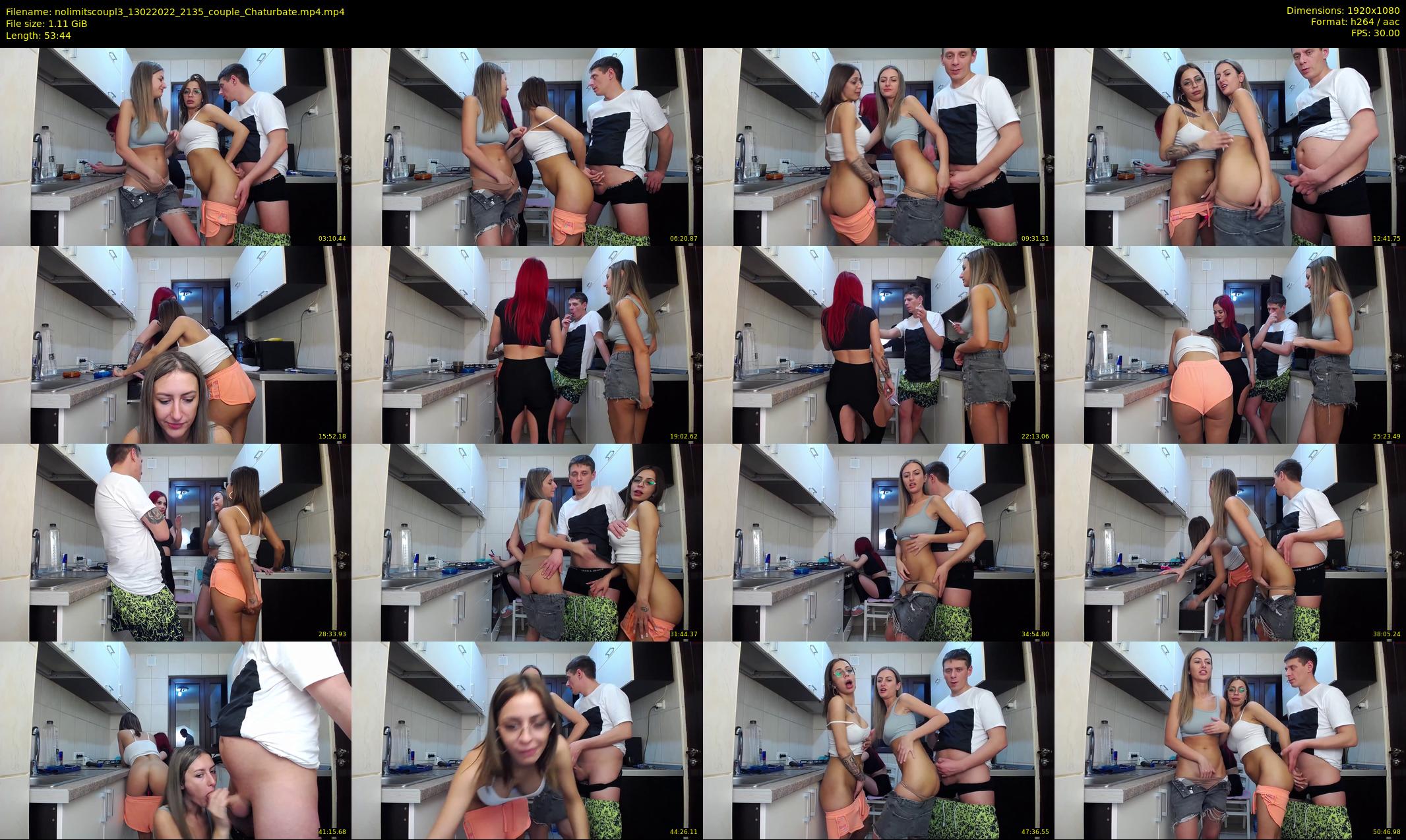 nolimitscoupl3 — 54 minute Chaturbate couple cam show recording, 1080p, Feb 13, 2022