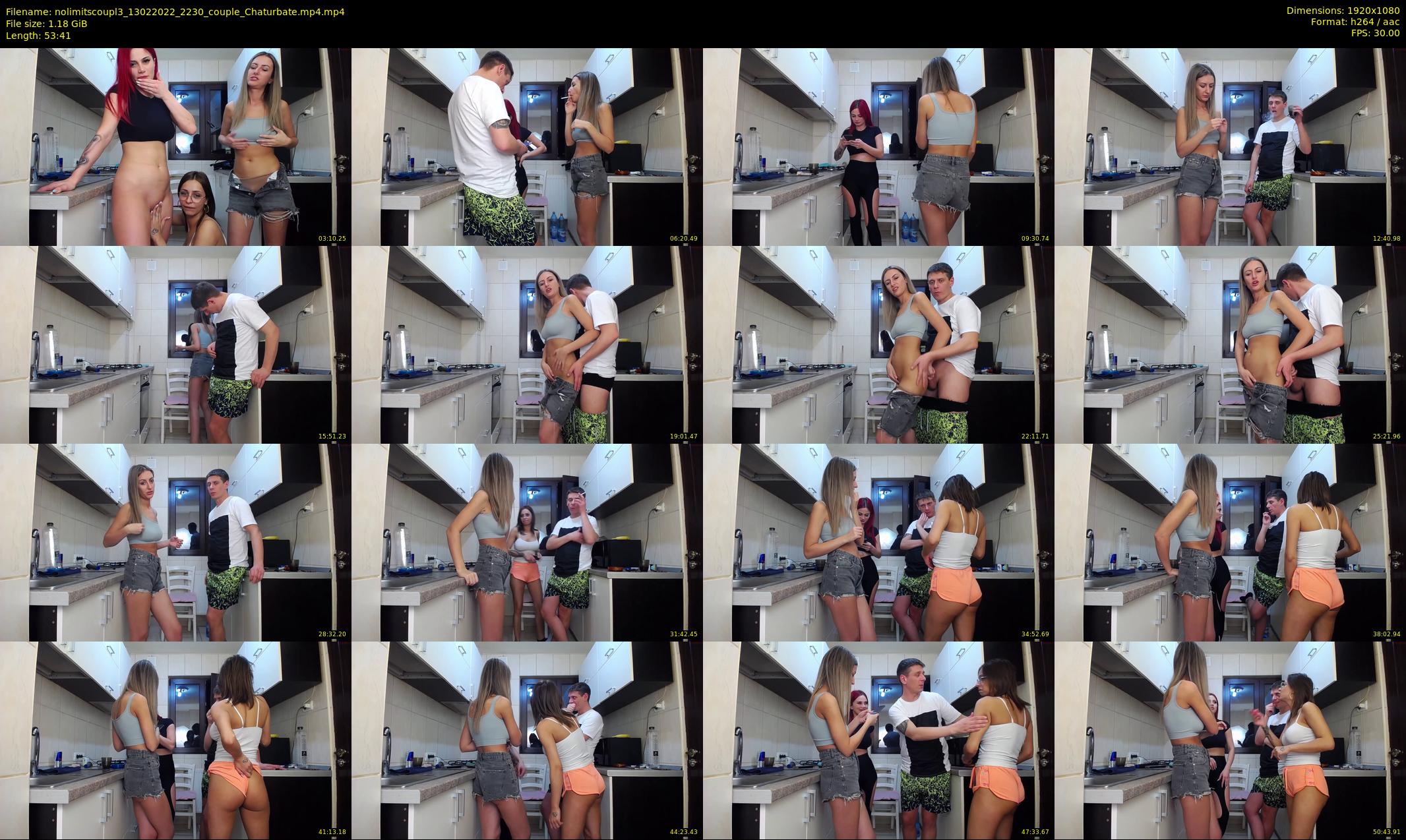 nolimitscoupl3 — 54 minute Chaturbate couple cam show recording, 1080p, Feb 13, 2022