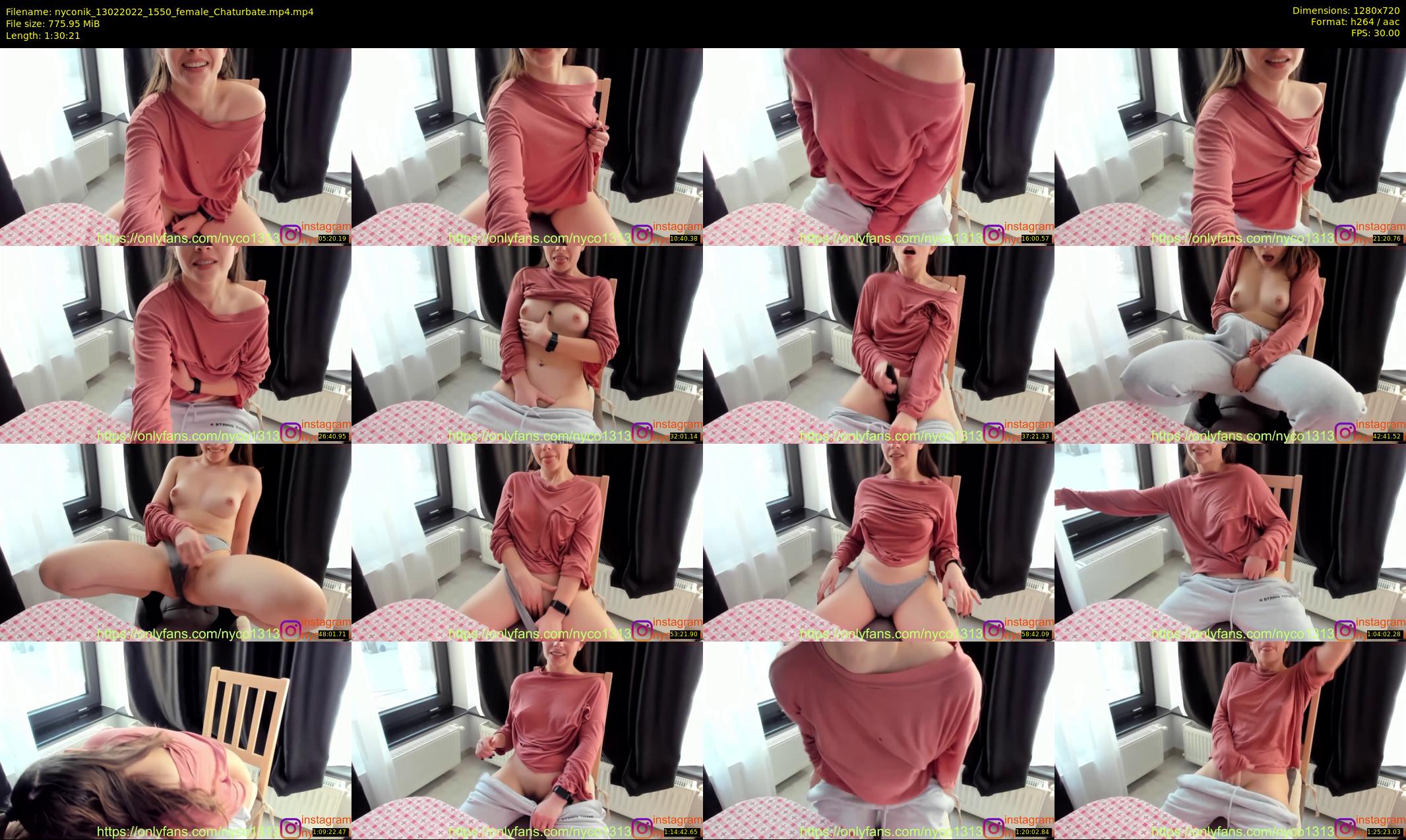 nyconik — 91 minute Chaturbate female cam show recording, 720p, Feb 13, 2022
