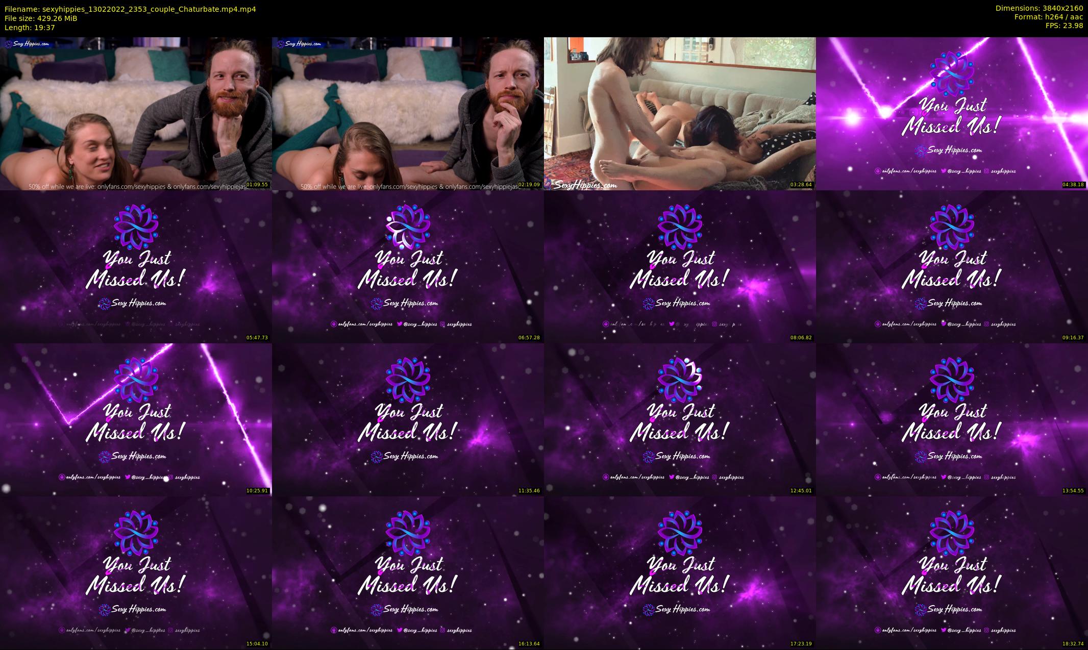 sexyhippies — 20 minute Chaturbate couple cam show recording, 4K, Feb 13, 2022