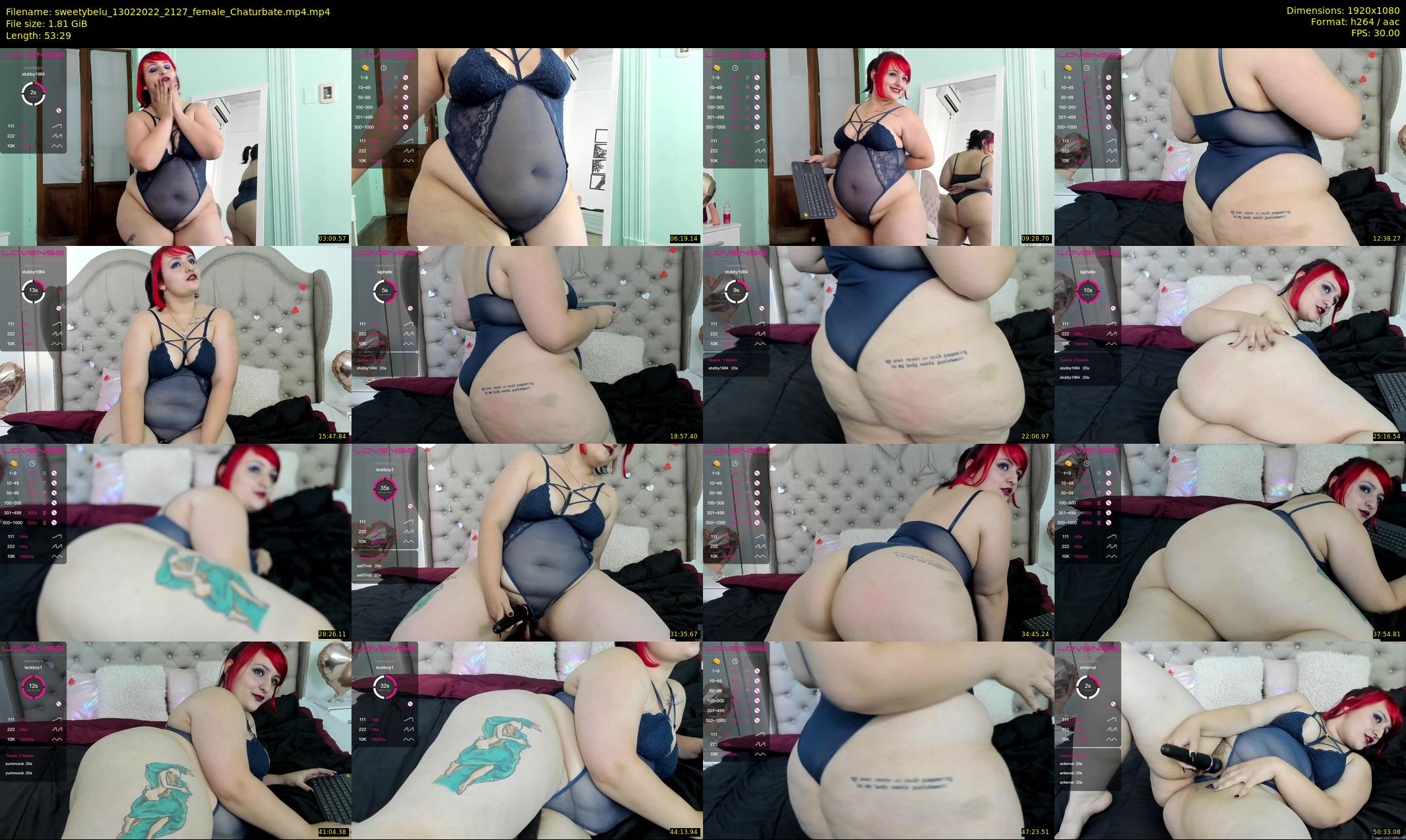 sweetybelu — 54 minute Chaturbate female cam show recording, 1080p, Feb 13, 2022