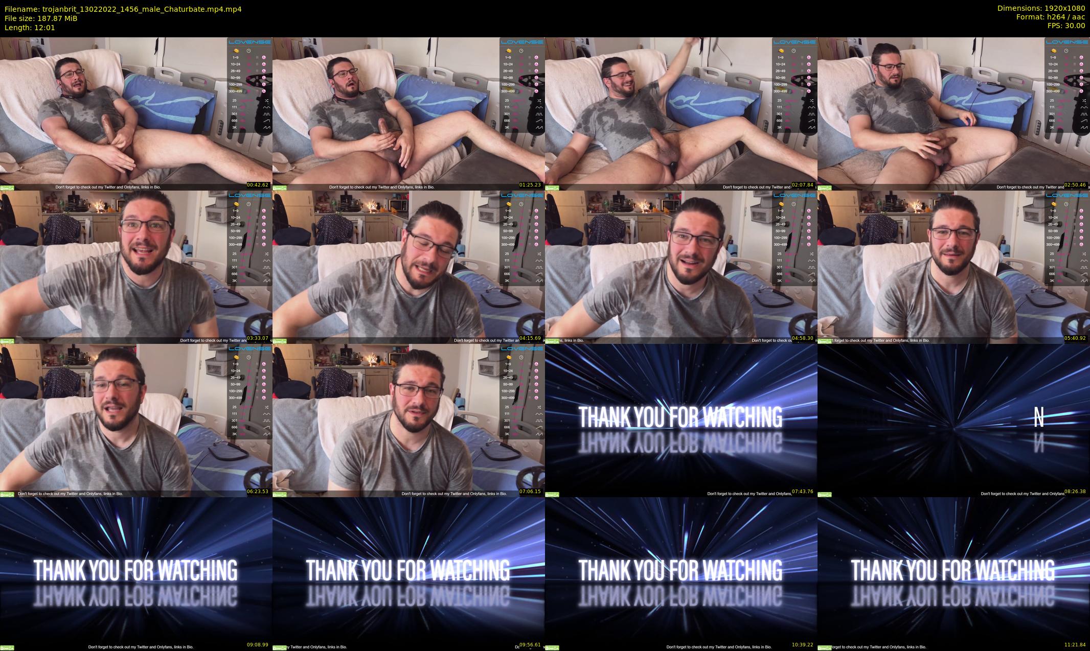 trojanbrit — 13 minute Chaturbate male cam show recording, 1080p, Feb 13, 2022
