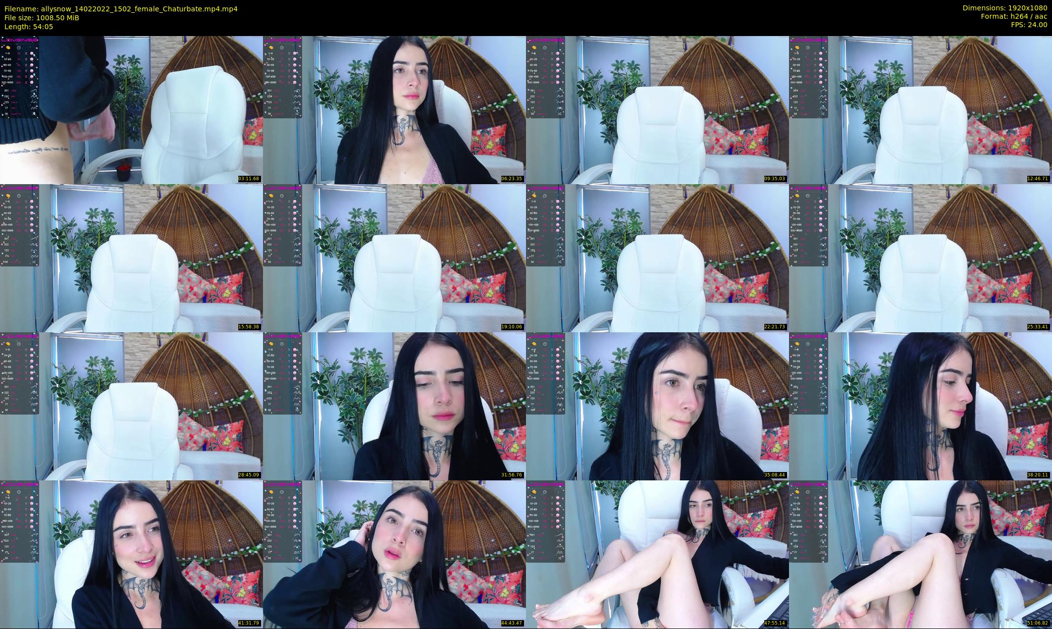 allysnow — 55 minute Chaturbate female cam show recording, 1080p, Feb 14, 2022