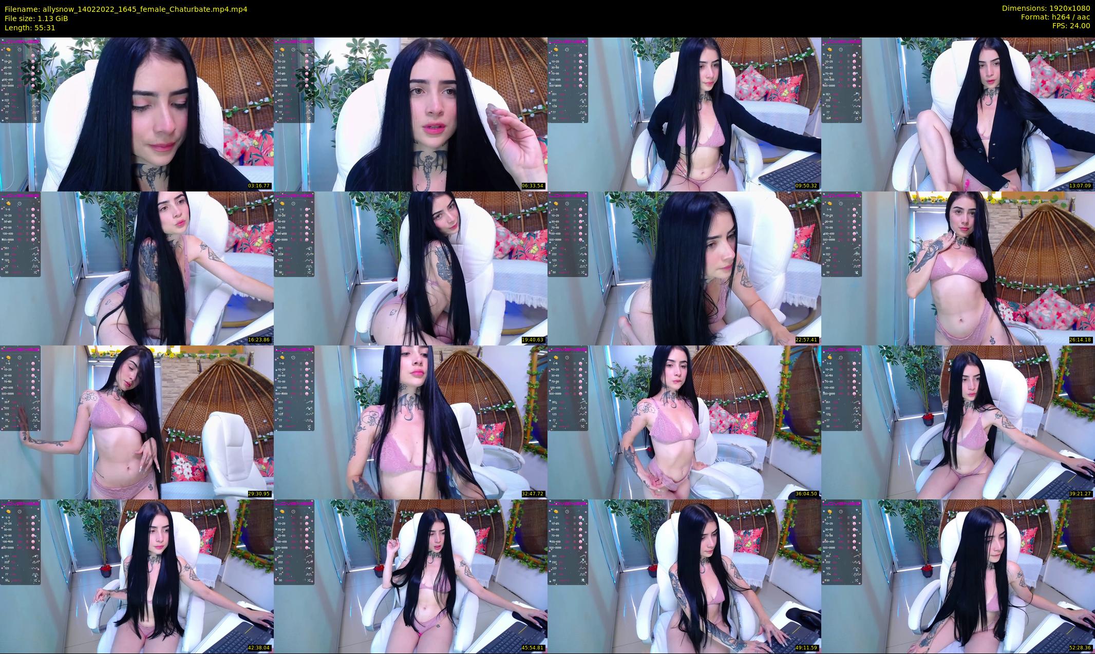 allysnow — 56 minute Chaturbate female cam show recording, 1080p, Feb 14, 2022