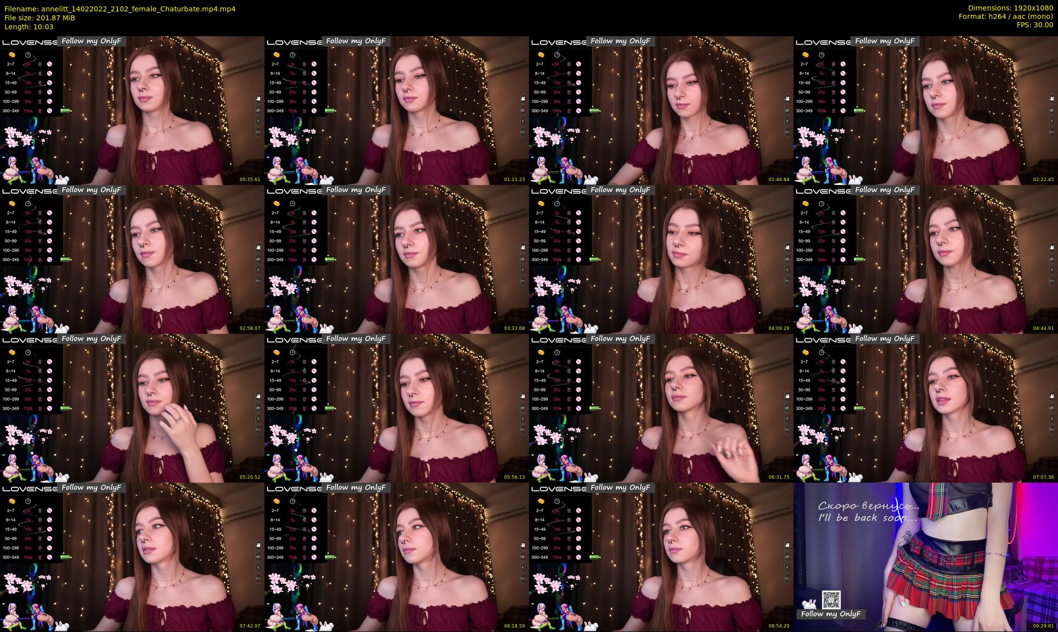 annelitt — 11 minute Chaturbate female cam show recording, 1080p, Feb 14, 2022