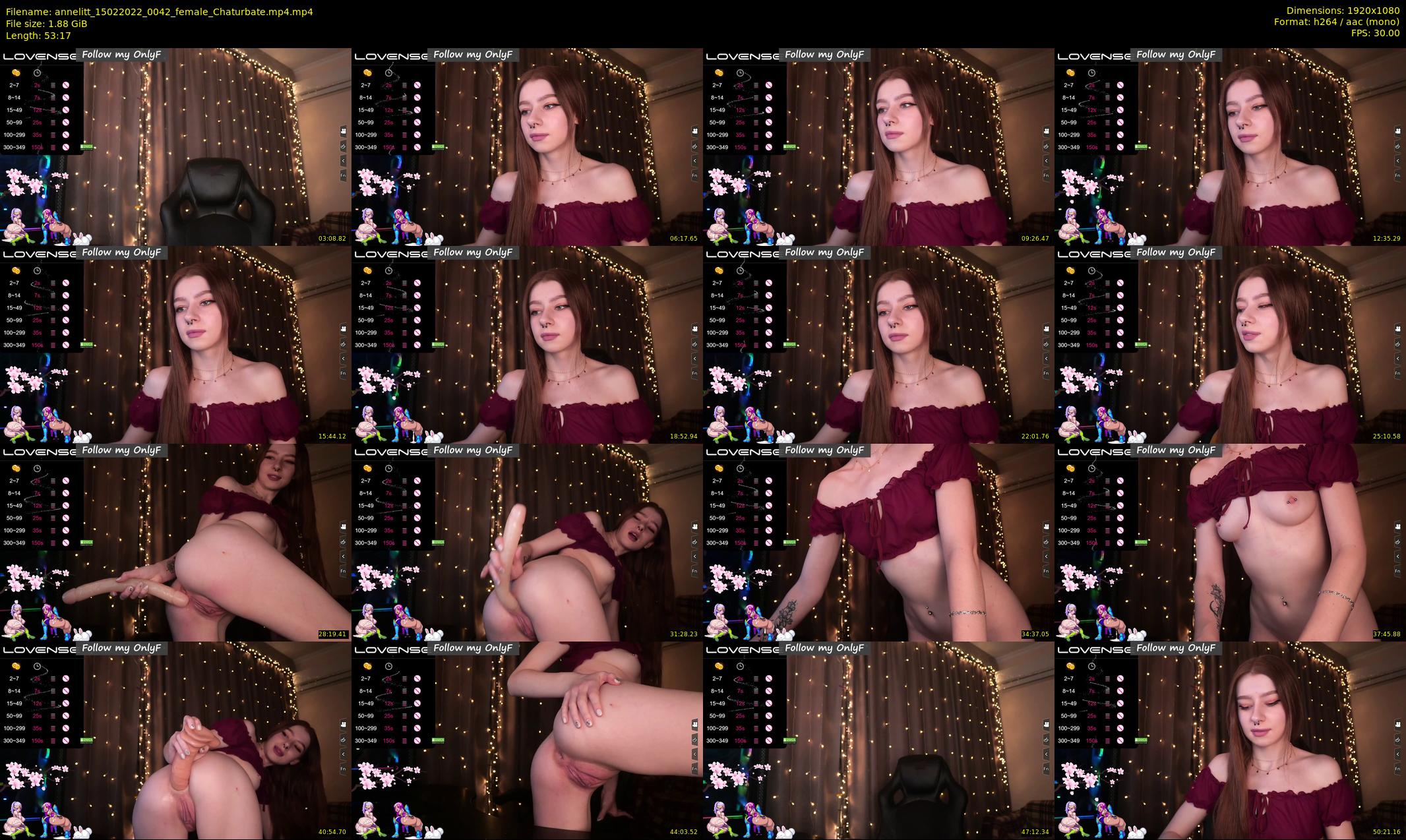 annelitt — 54 minute Chaturbate female cam show recording, 1080p, Feb 15, 2022
