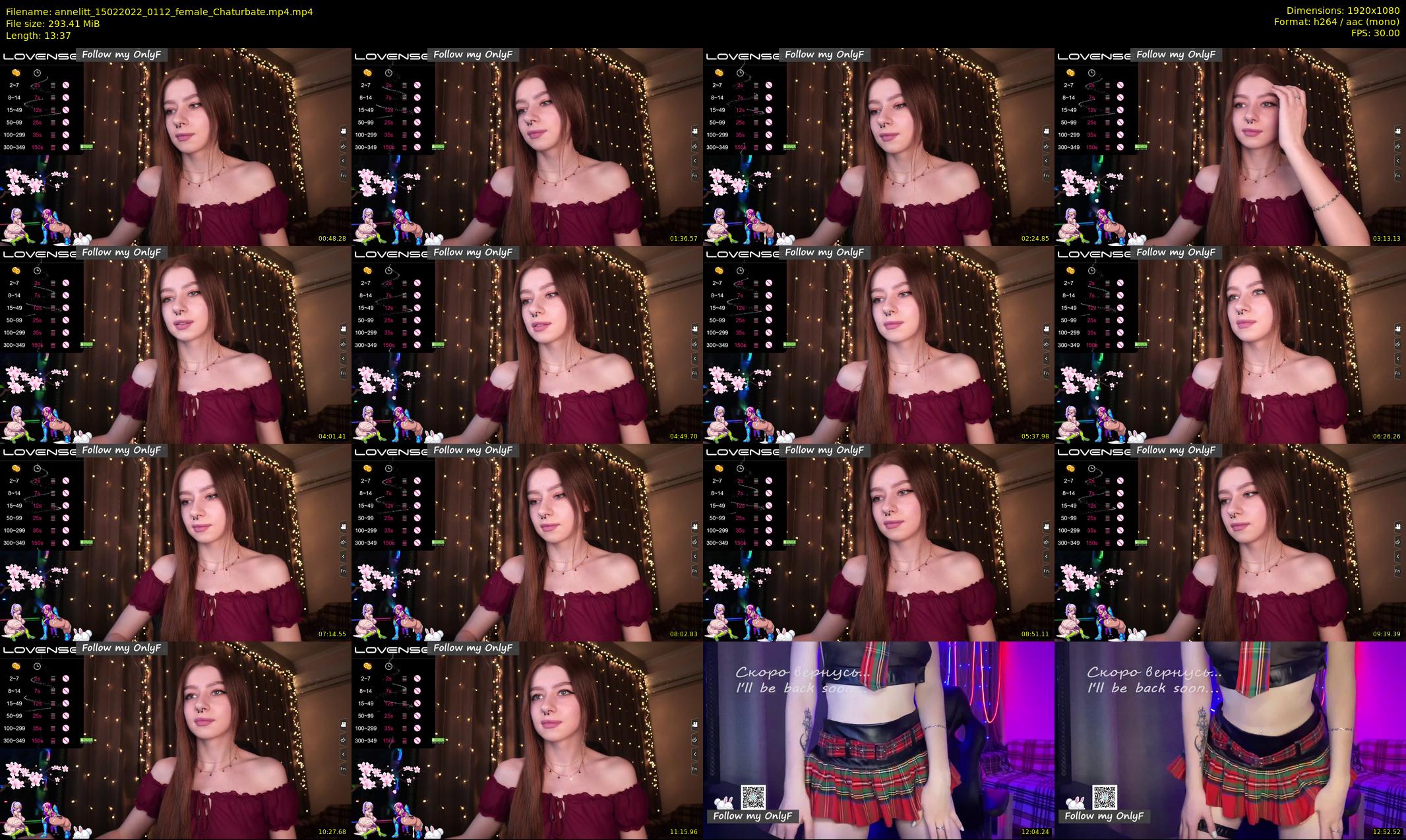 annelitt — 14 minute Chaturbate female cam show recording, 1080p, Feb 15, 2022