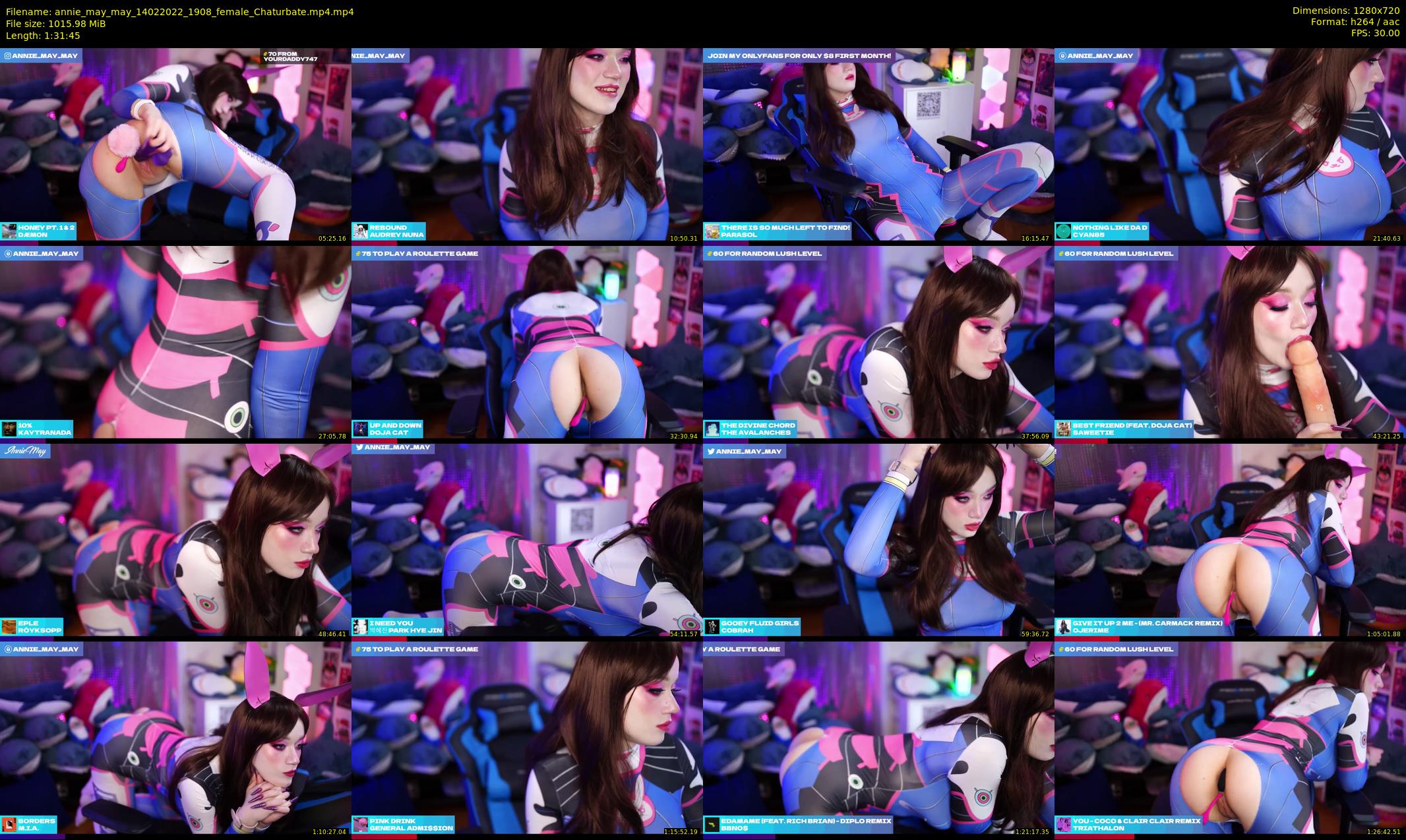 annie_may_may — 92 minute Chaturbate female cam show recording, 720p, Feb 14, 2022
