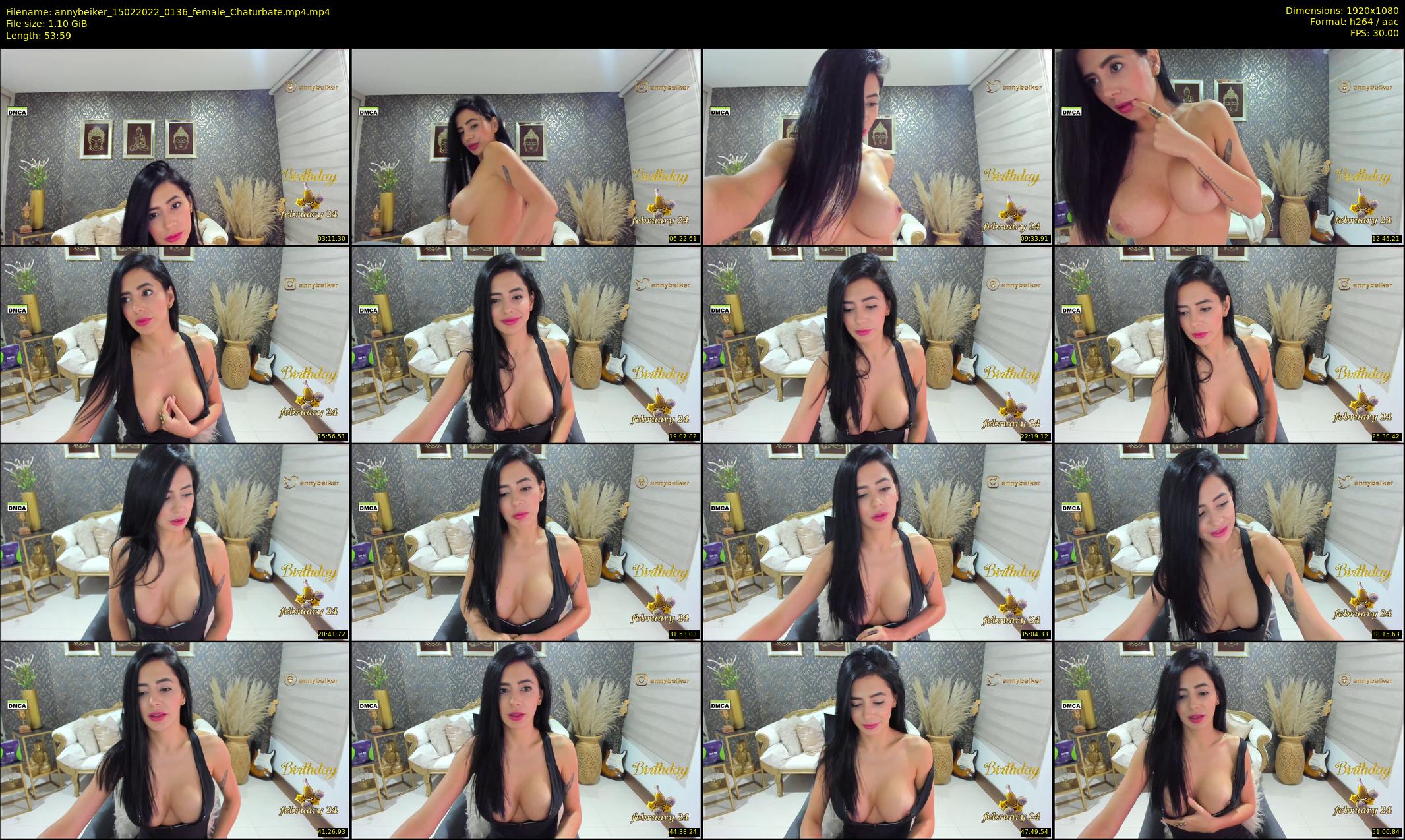 annybeiker — 54 minute Chaturbate female cam show recording, 1080p, Feb 15, 2022