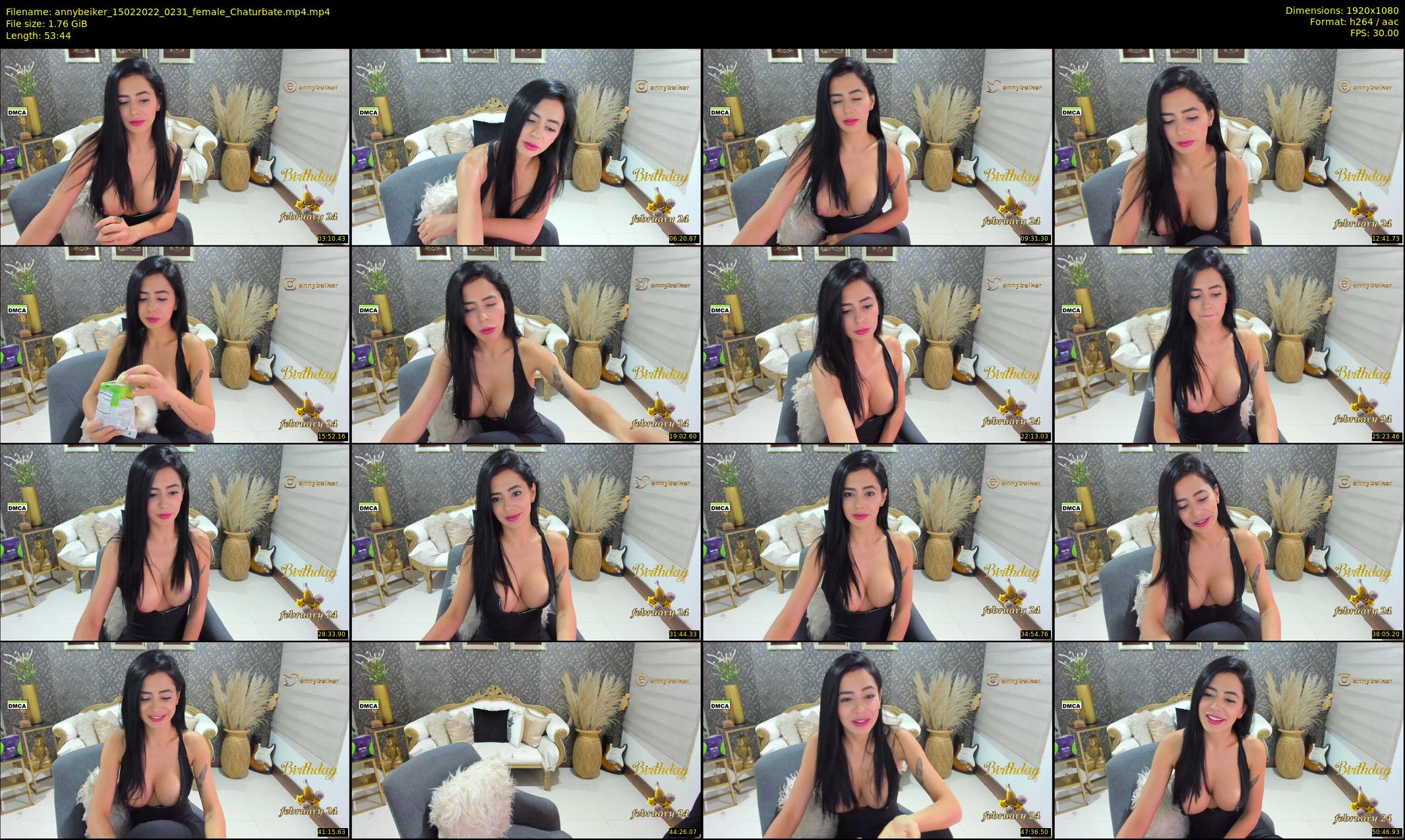 annybeiker — 54 minute Chaturbate female cam show recording, 1080p, Feb 15, 2022