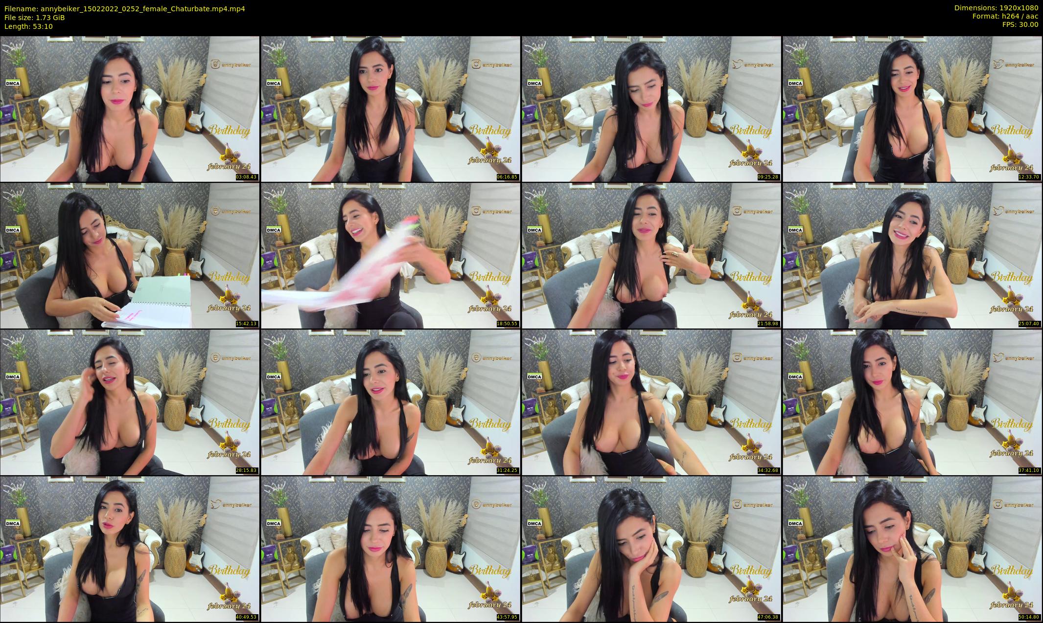 annybeiker — 54 minute Chaturbate female cam show recording, 1080p, Feb 15, 2022