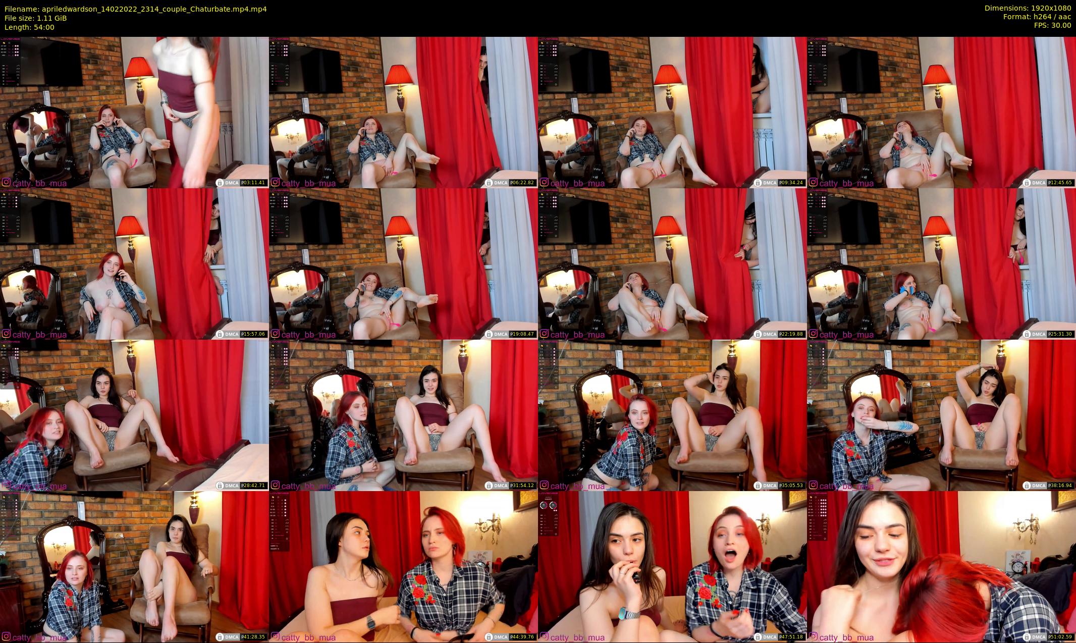 apriledwardson — 54 minute Chaturbate couple cam show recording, 1080p, Feb 14, 2022