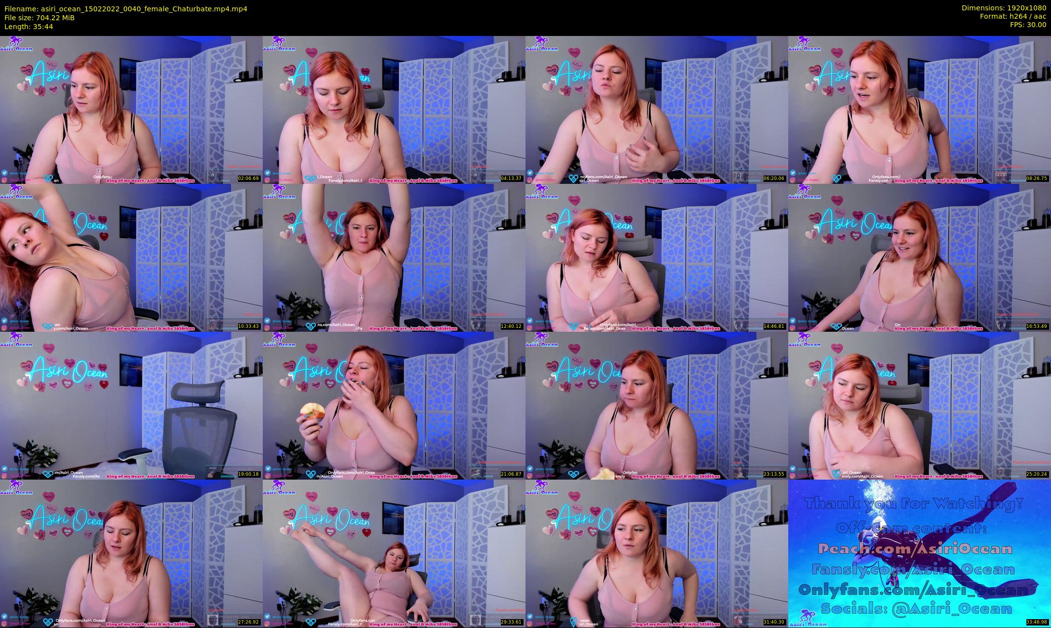 asiri_ocean — 36 minute Chaturbate female cam show recording, 1080p, Feb 15, 2022