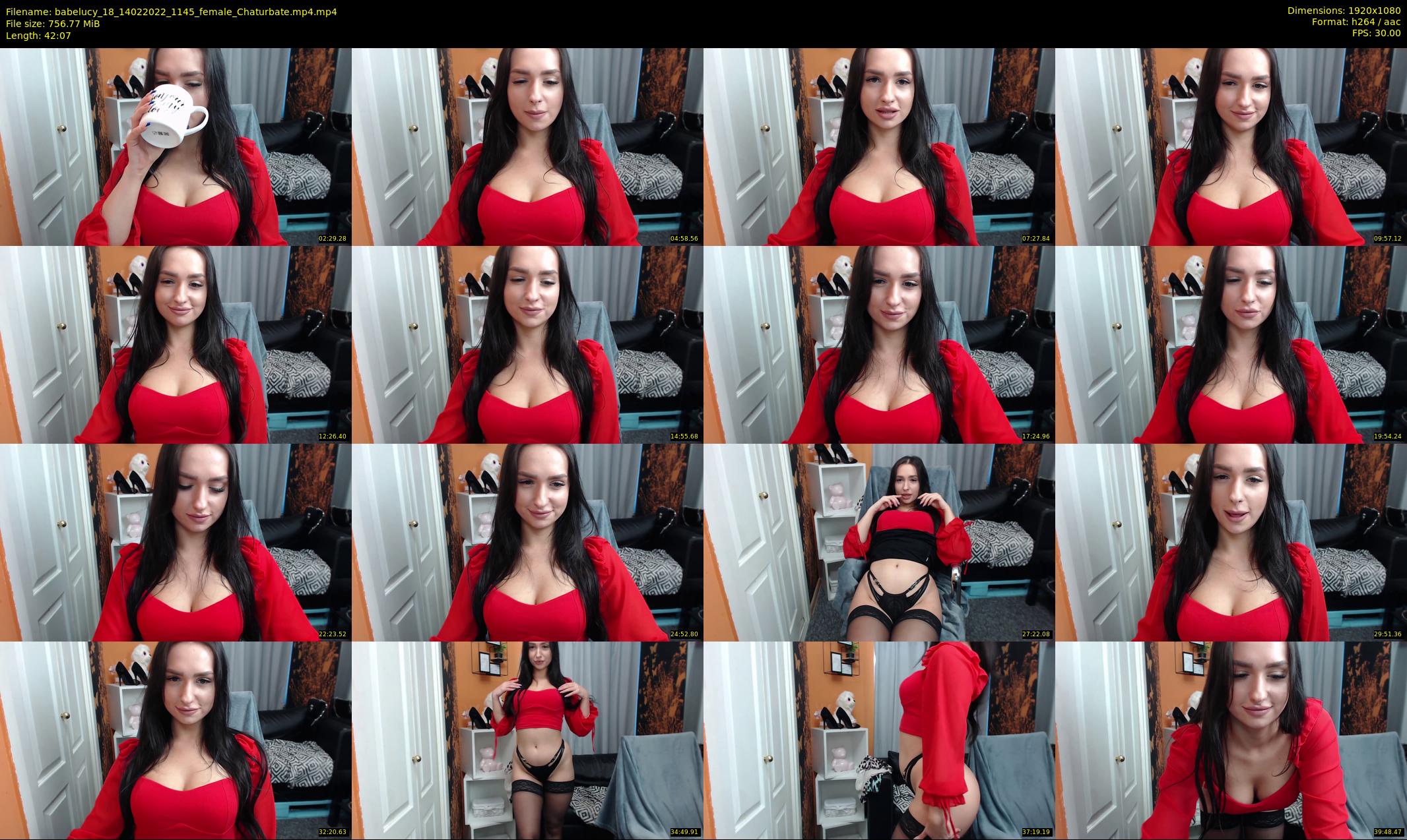 babelucy_18 — 43 minute Chaturbate female cam show recording, 1080p, Feb 14, 2022