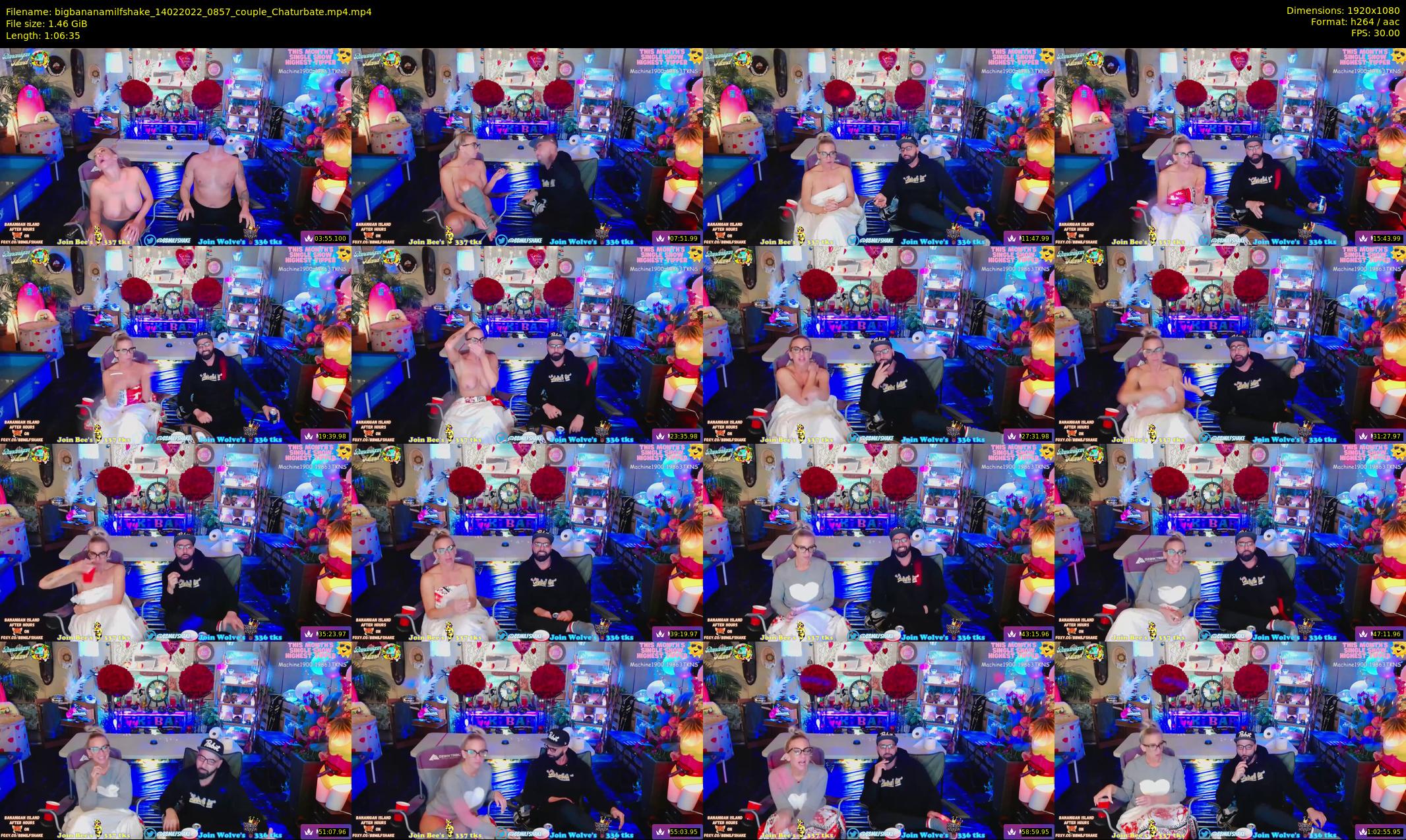 bigbananamilfshake — 67 minute Chaturbate couple cam show recording, 1080p, Feb 14, 2022
