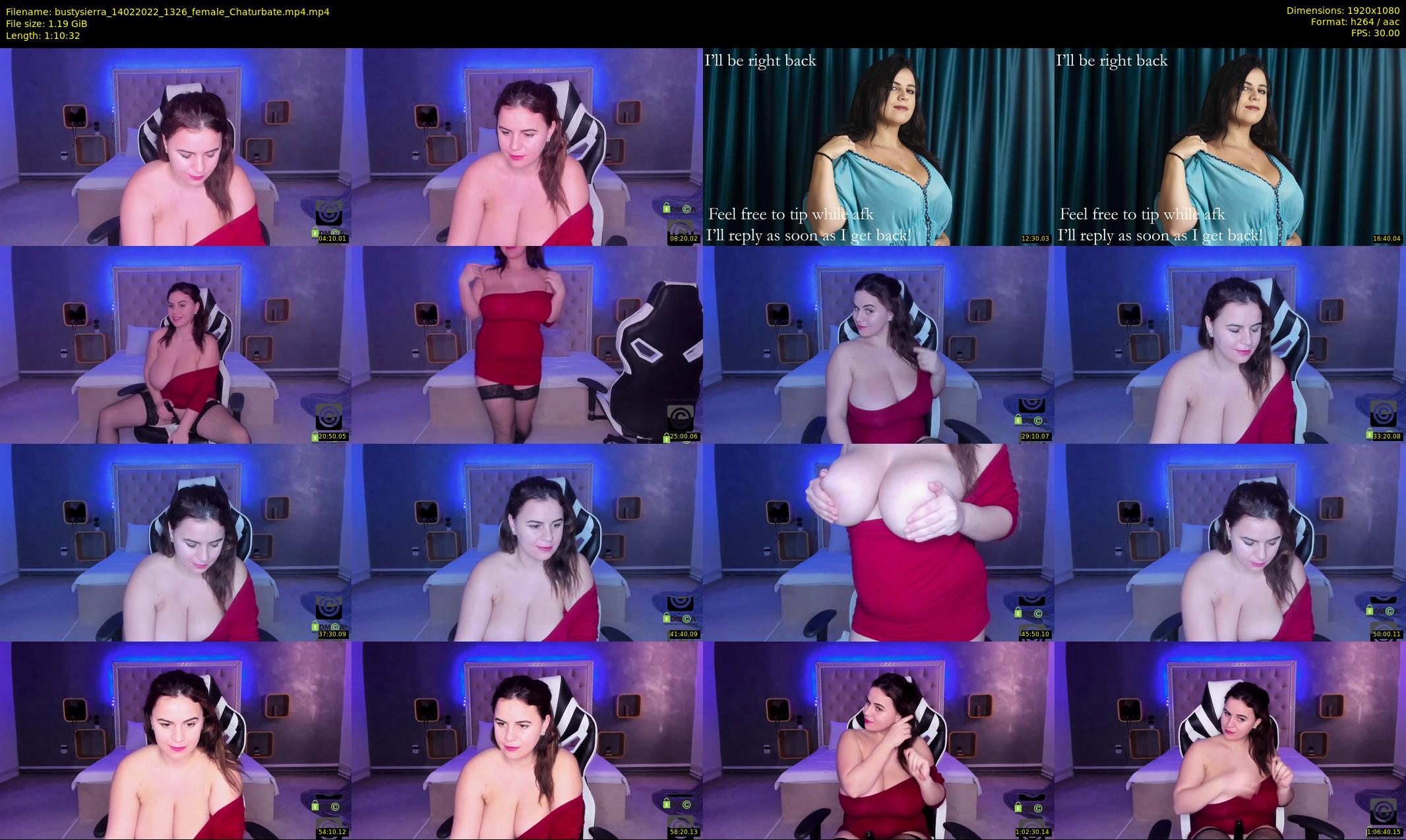 bustysierra — 71 minute Chaturbate female cam show recording, 1080p, Feb 14, 2022