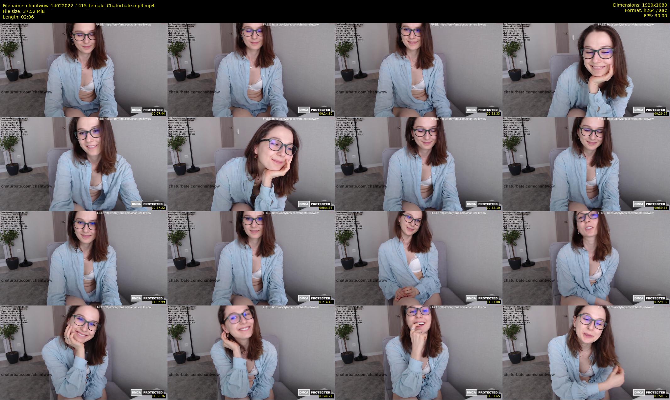 chantwow — 3 minute Chaturbate female cam show recording, 1080p, Feb 14, 2022