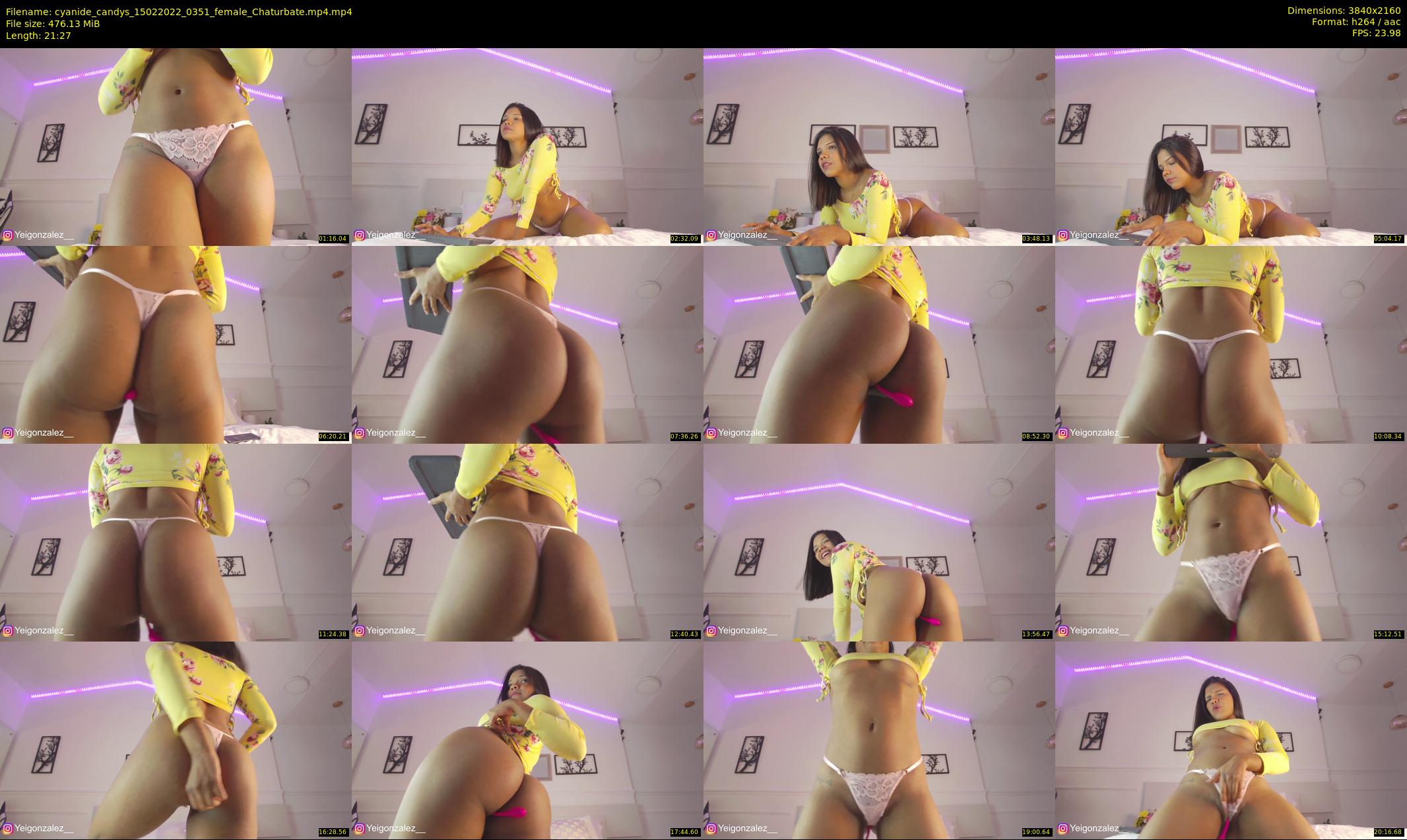 cyanide_candys — 22 minute Chaturbate female cam show recording, 4K, Feb 15, 2022
