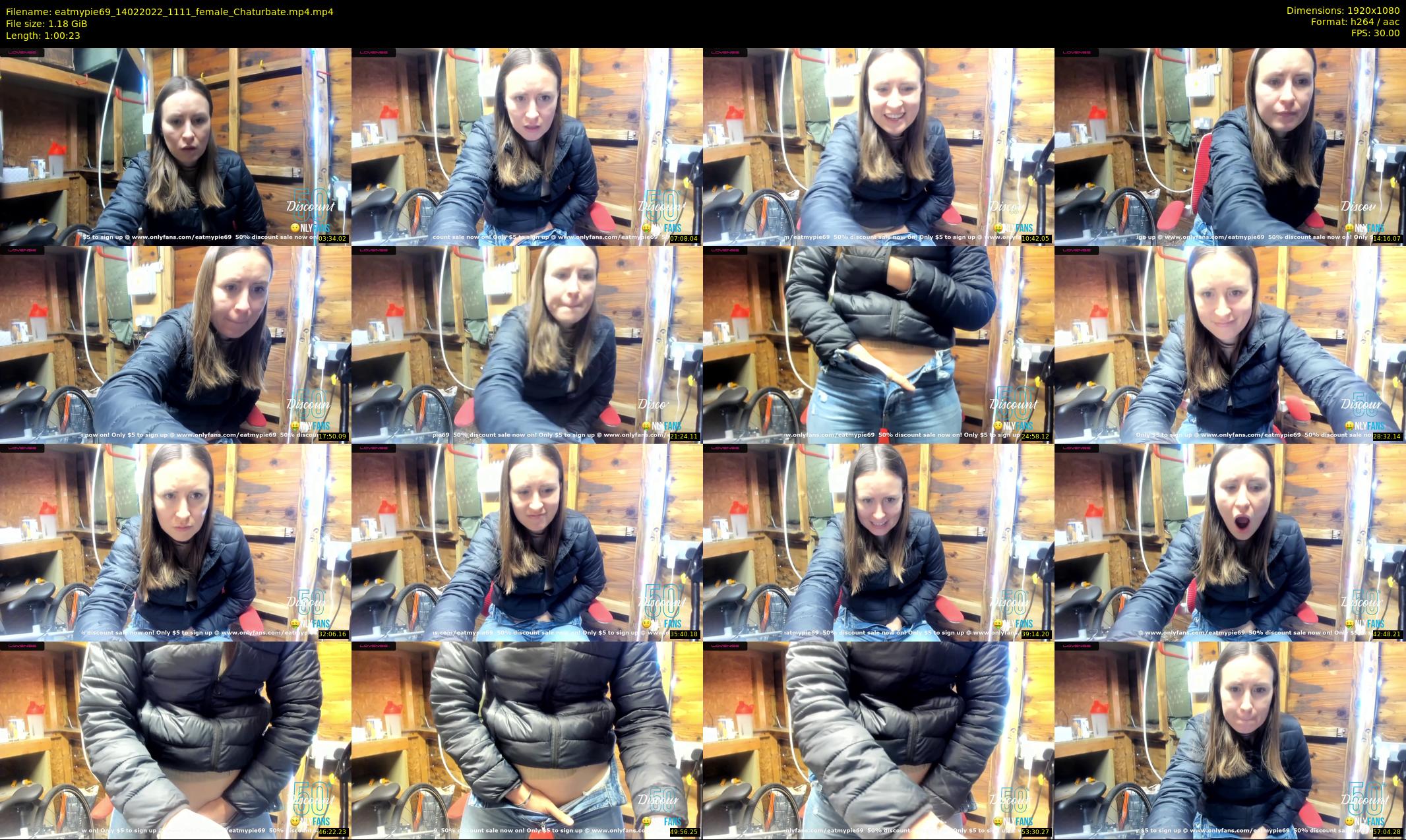 eatmypie69 — 61 minute Chaturbate female cam show recording, 1080p, Feb 14, 2022