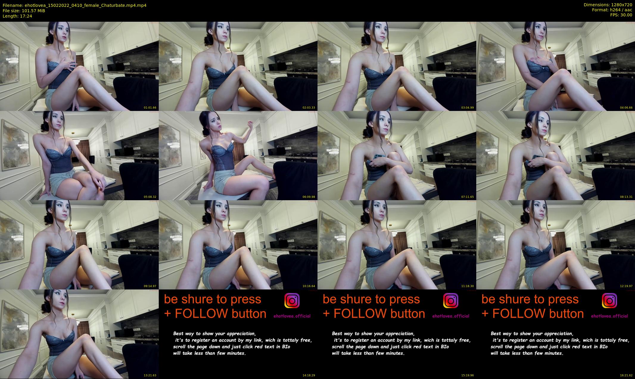ehotlovea — 18 minute Chaturbate female cam show recording, 720p, Feb 15, 2022