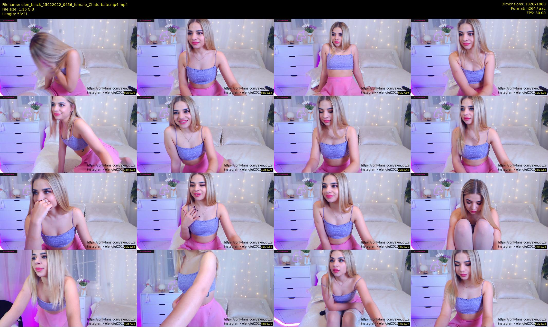elen_black — 54 minute Chaturbate female cam show recording, 1080p, Feb 15, 2022