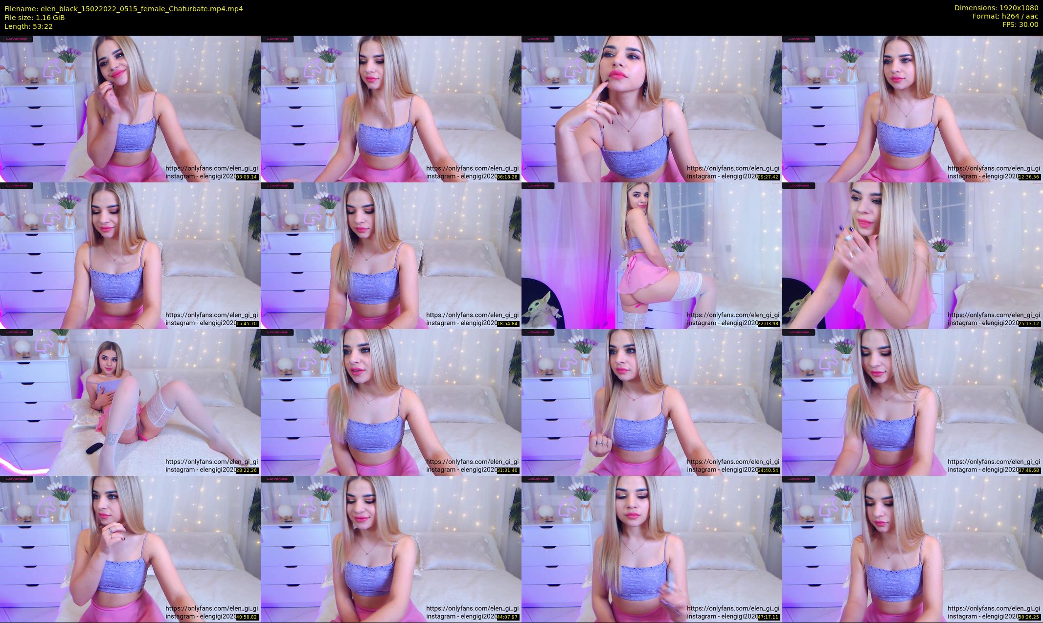 elen_black — 54 minute Chaturbate female cam show recording, 1080p, Feb 15, 2022