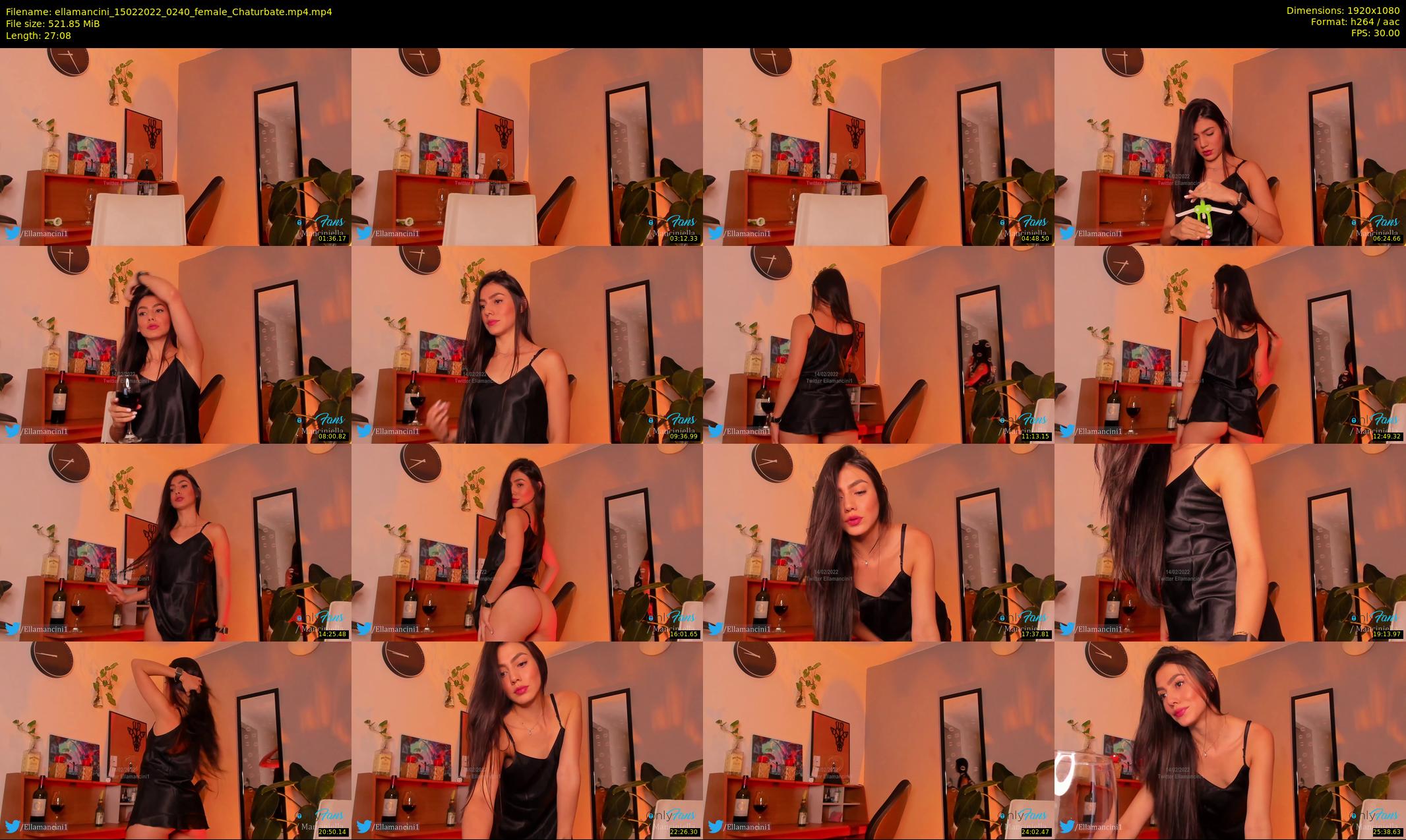 ellamancini — 28 minute Chaturbate female cam show recording, 1080p, Feb 15, 2022