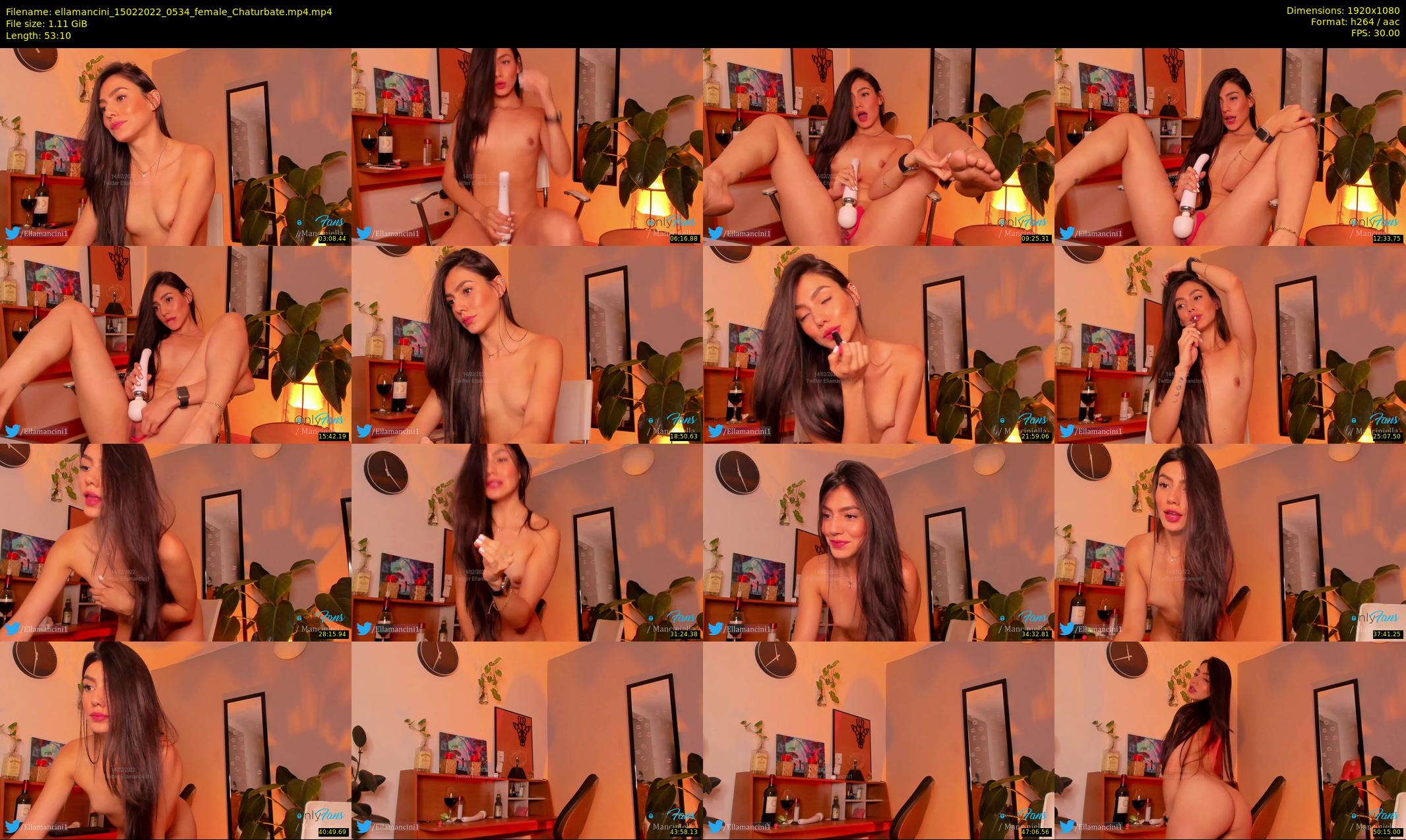 ellamancini — 54 minute Chaturbate female cam show recording, 1080p, Feb 15, 2022
