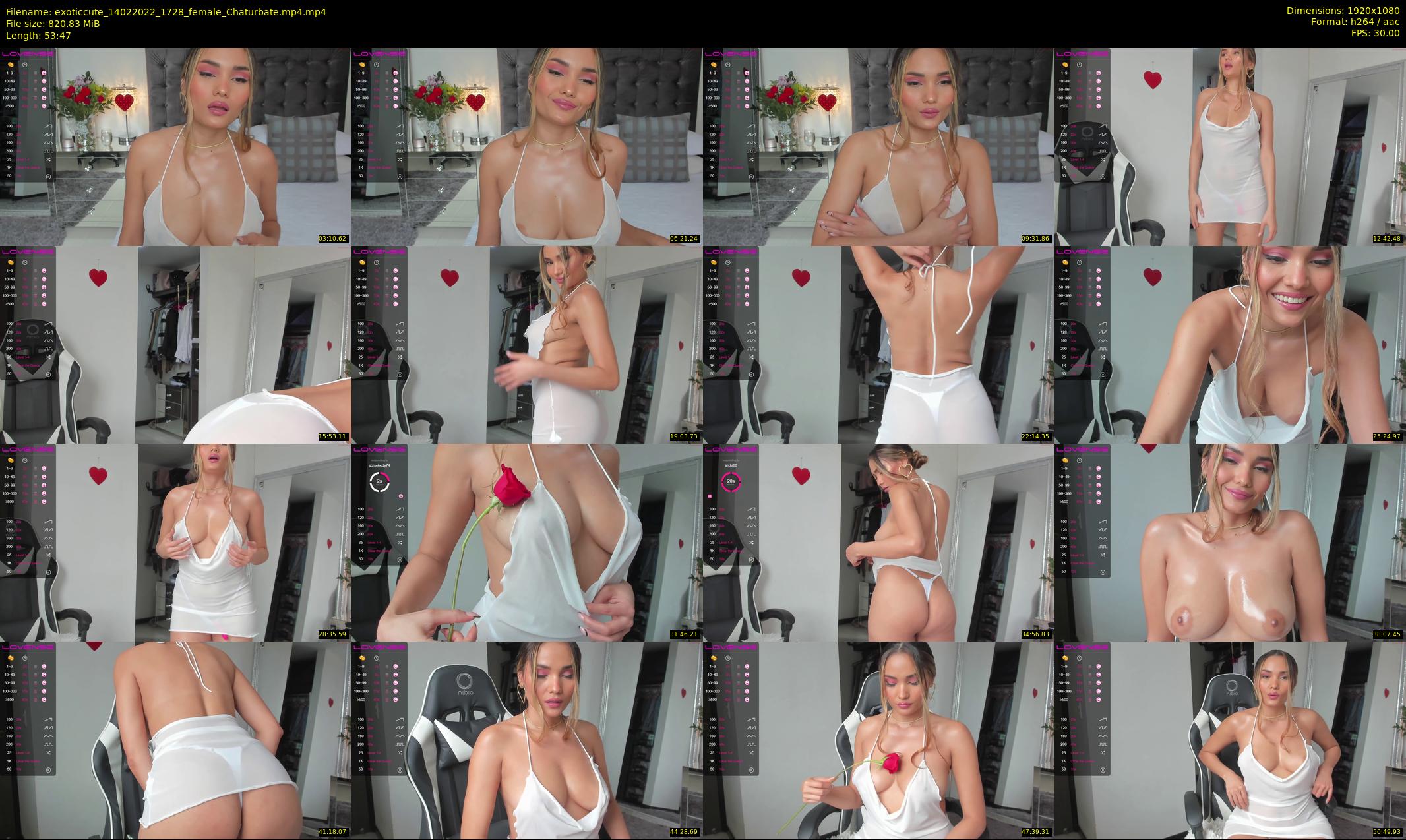 exoticcute — 54 minute Chaturbate female cam show recording, 1080p, Feb 14, 2022