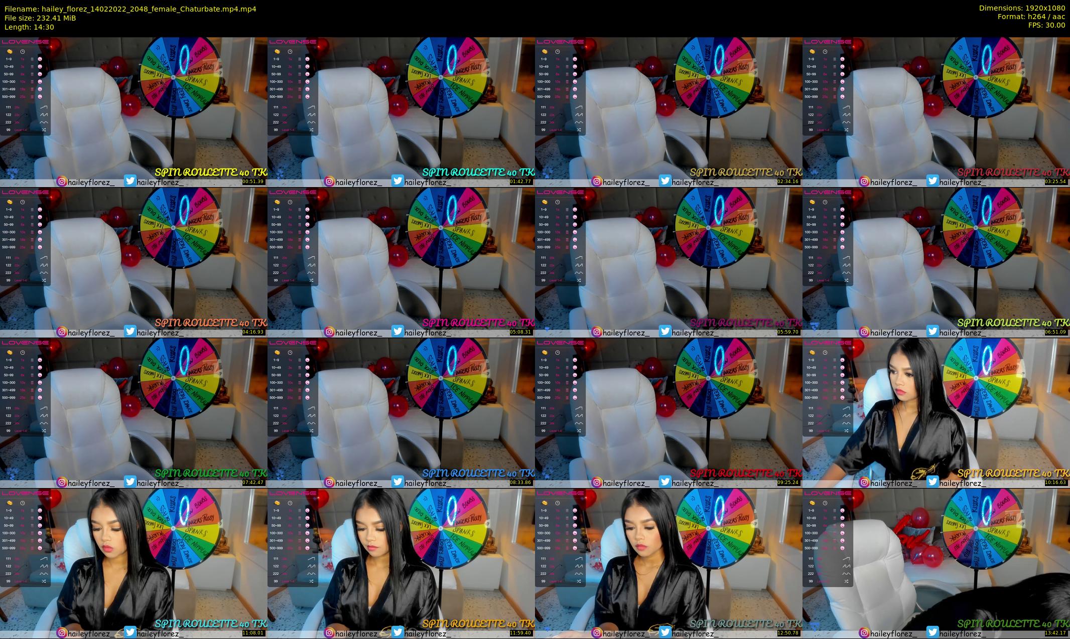 hailey_florez — 15 minute Chaturbate female cam show recording, 1080p, Feb 14, 2022
