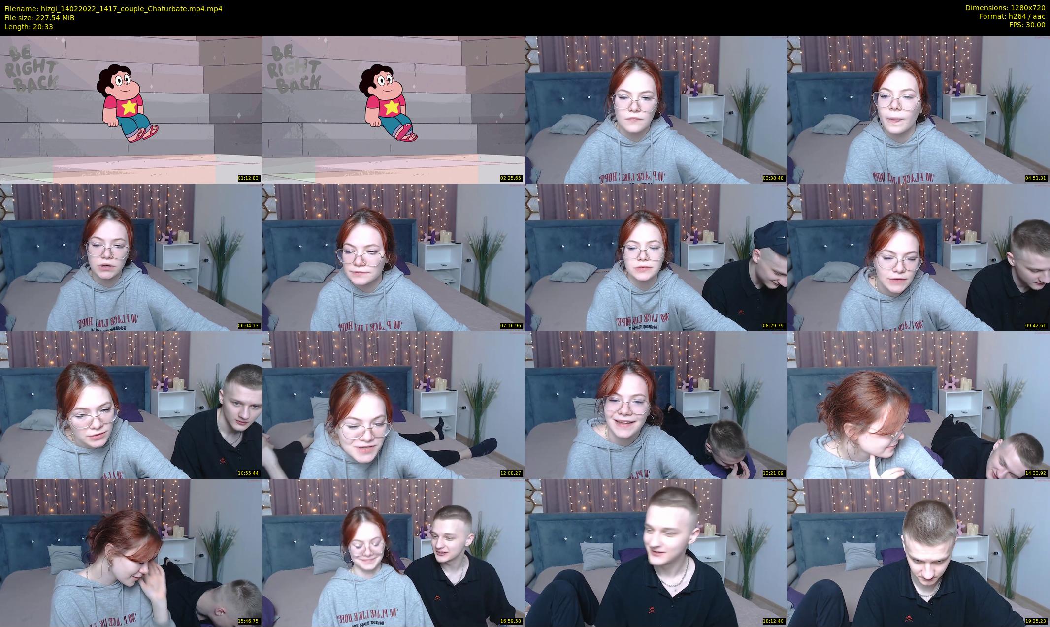 hizgi — 21 minute Chaturbate couple cam show recording, 720p, Feb 14, 2022