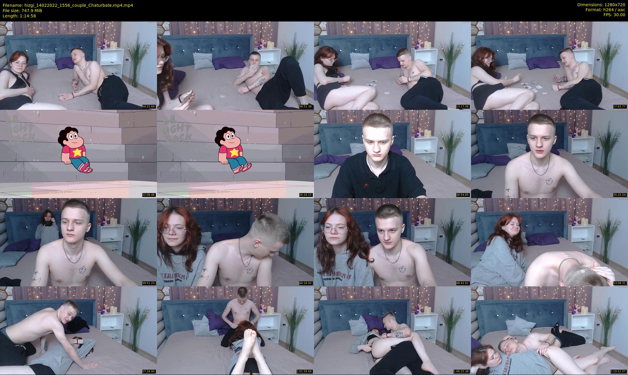hizgi — 75 minute Chaturbate couple cam show recording, 720p, Feb 14, 2022