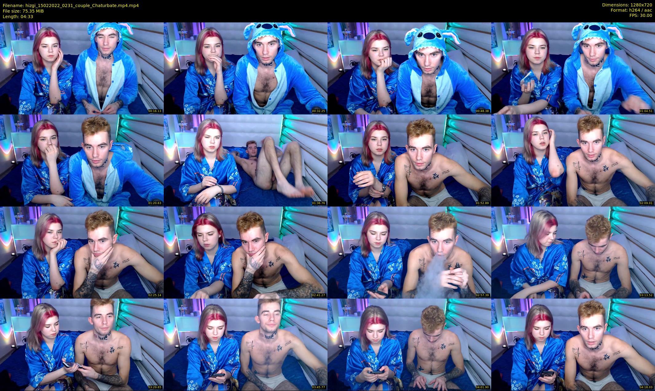 hizgi — 5 minute Chaturbate couple cam show recording, 720p, Feb 15, 2022