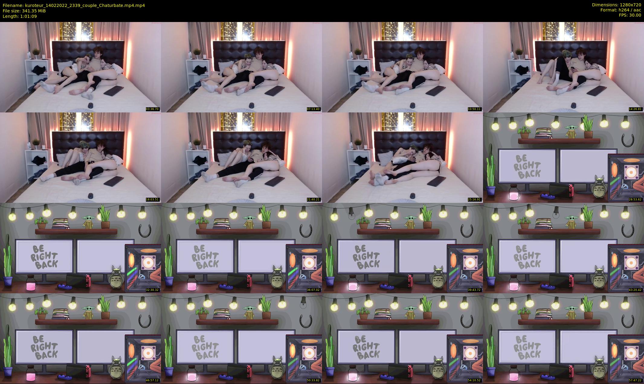 kuroteur — 62 minute Chaturbate couple cam show recording, 720p, Feb 14, 2022